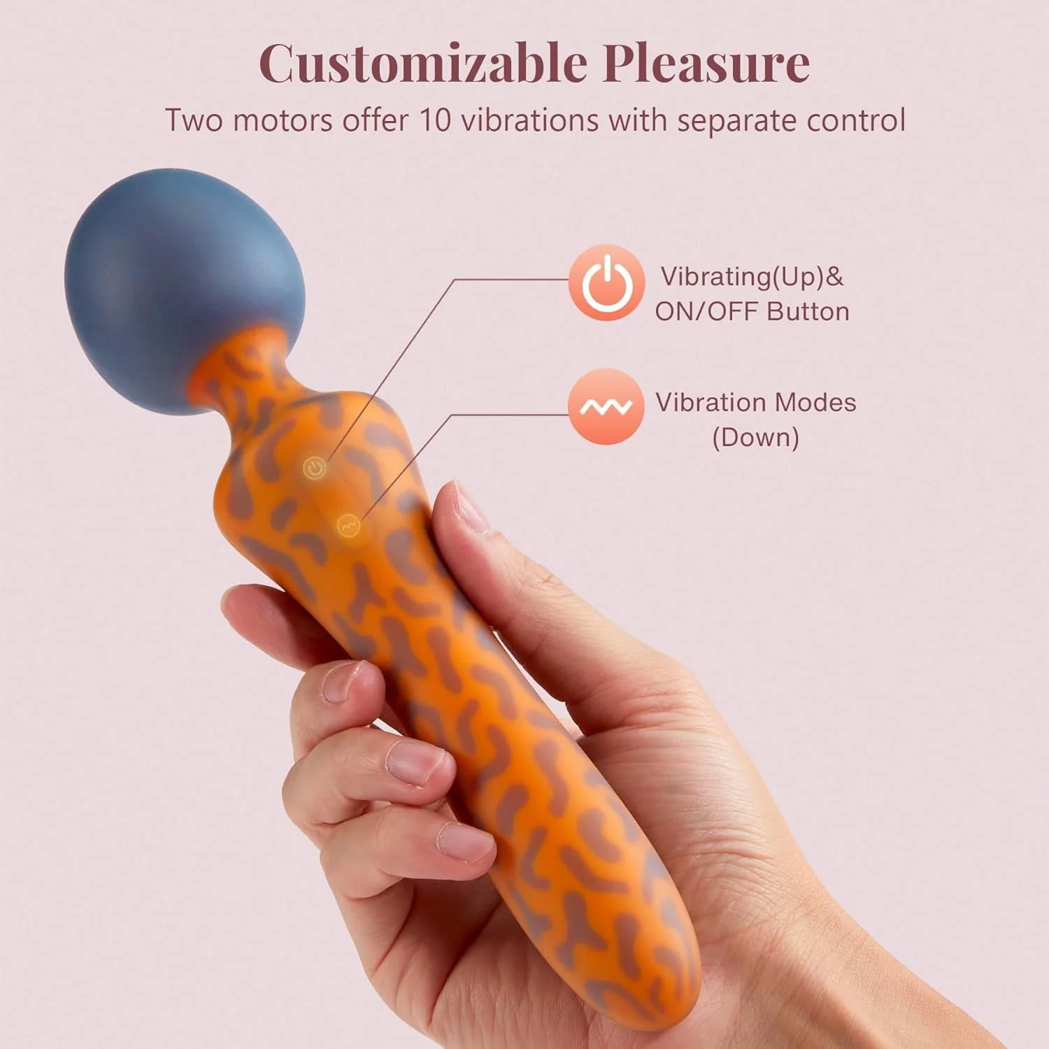LeopardLush Dual-Headed G-Spot Vibrator Wand - Image 6