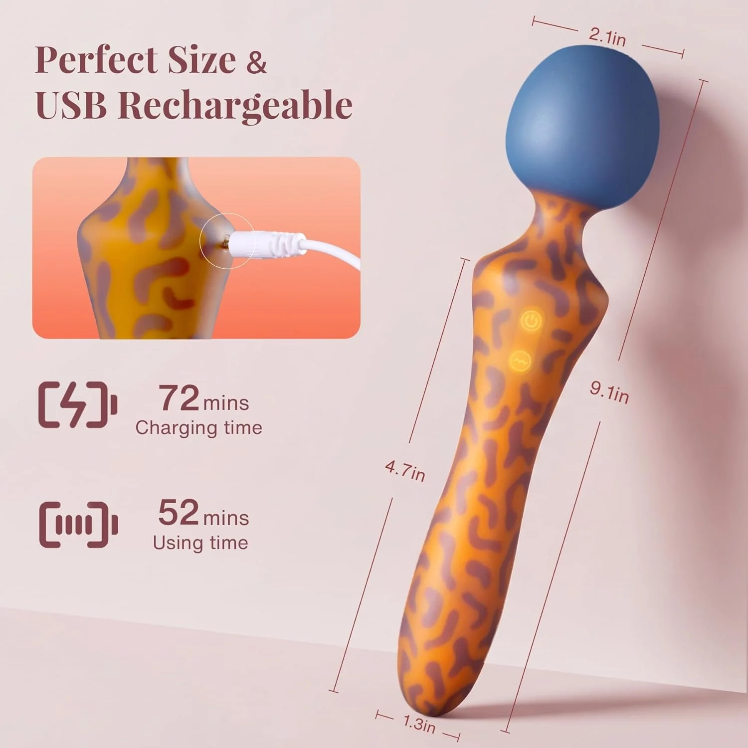 LeopardLush Dual-Headed G-Spot Vibrator Wand - Image 8