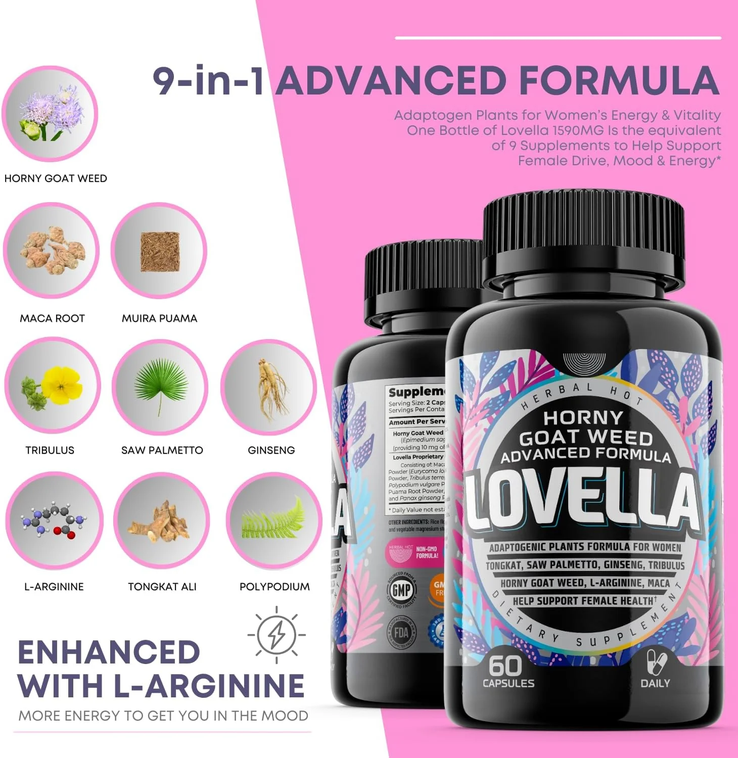 Libido Booster for Women – Maca, Ginseng & Horny Goat Weed - Image 3