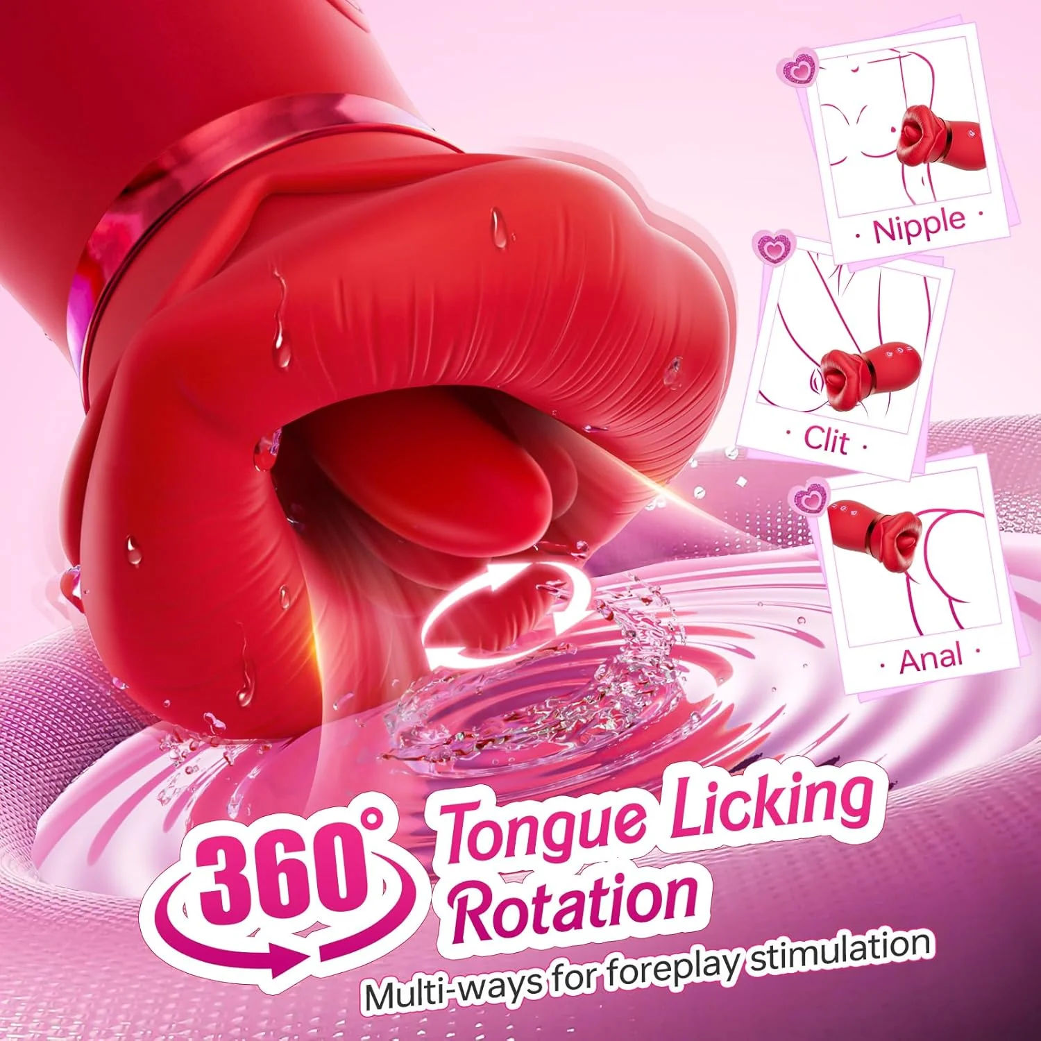 LickLure 5-in-1 Rose Sucking Vibrator - Image 5