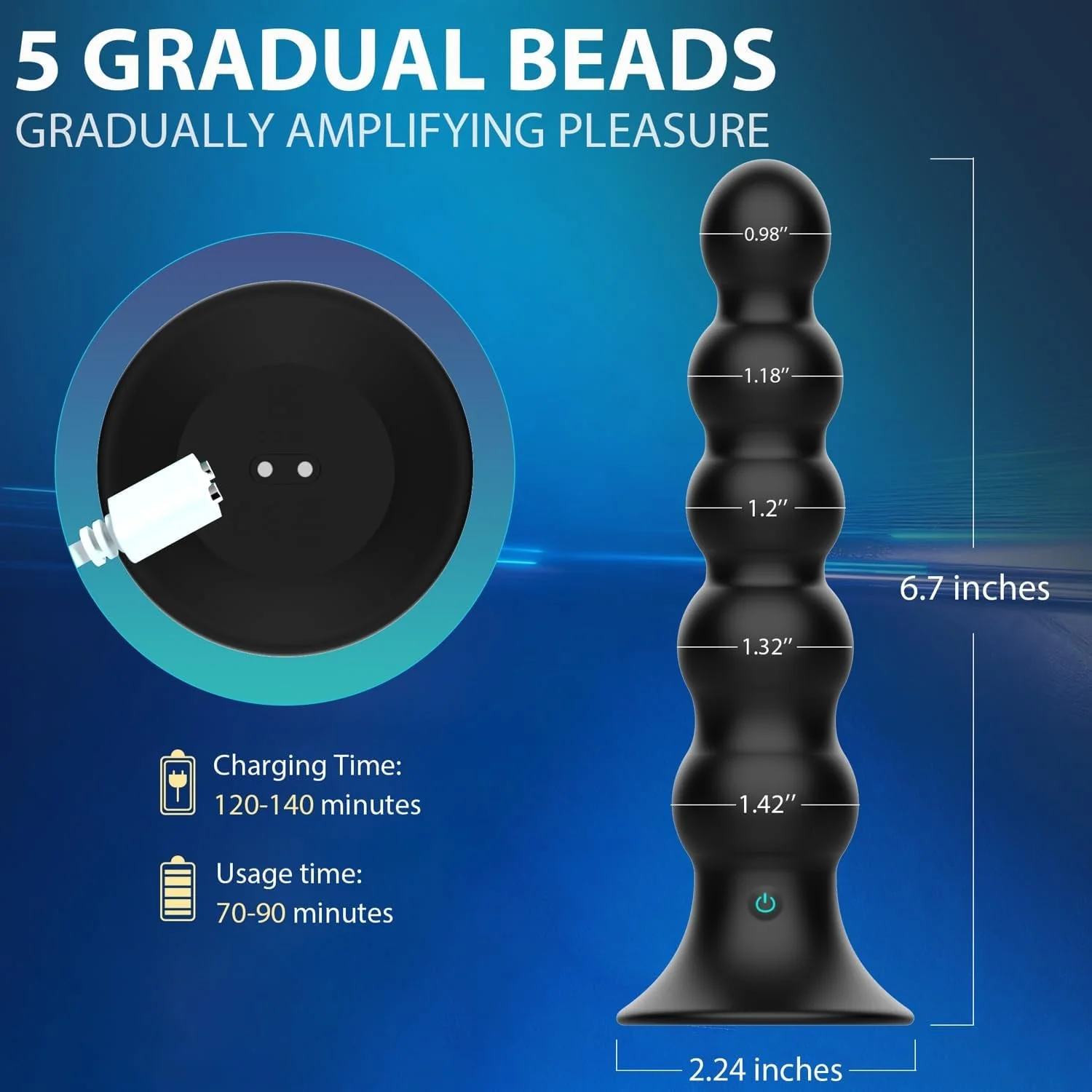 LinkLadder App-Controlled Anal Beads Prostate Plug - Image 6