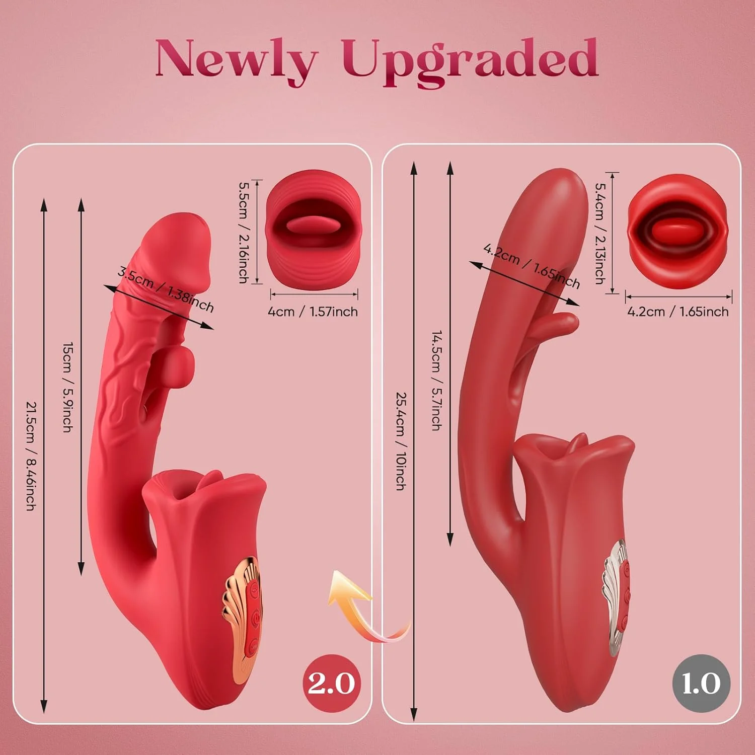 LipLash App-Controlled Flapping Tongue Rose Vibrator - Image 5