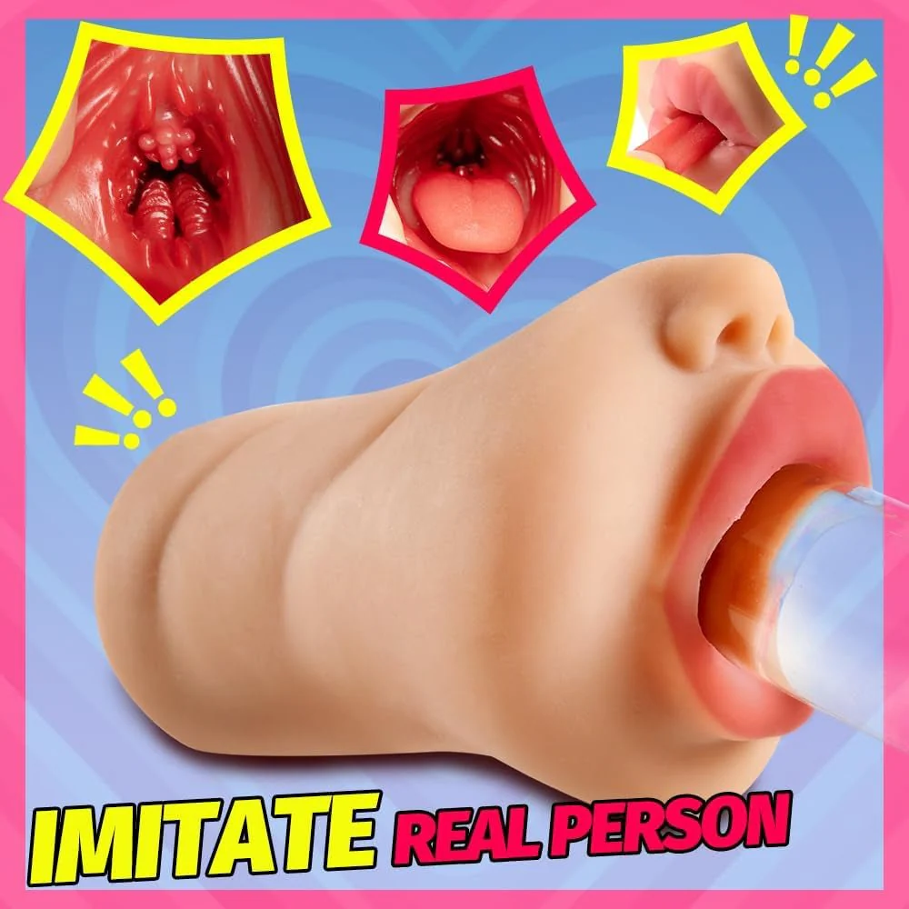 LipService Realistic Mouth Deep-Throat Male Stroker - Image 4