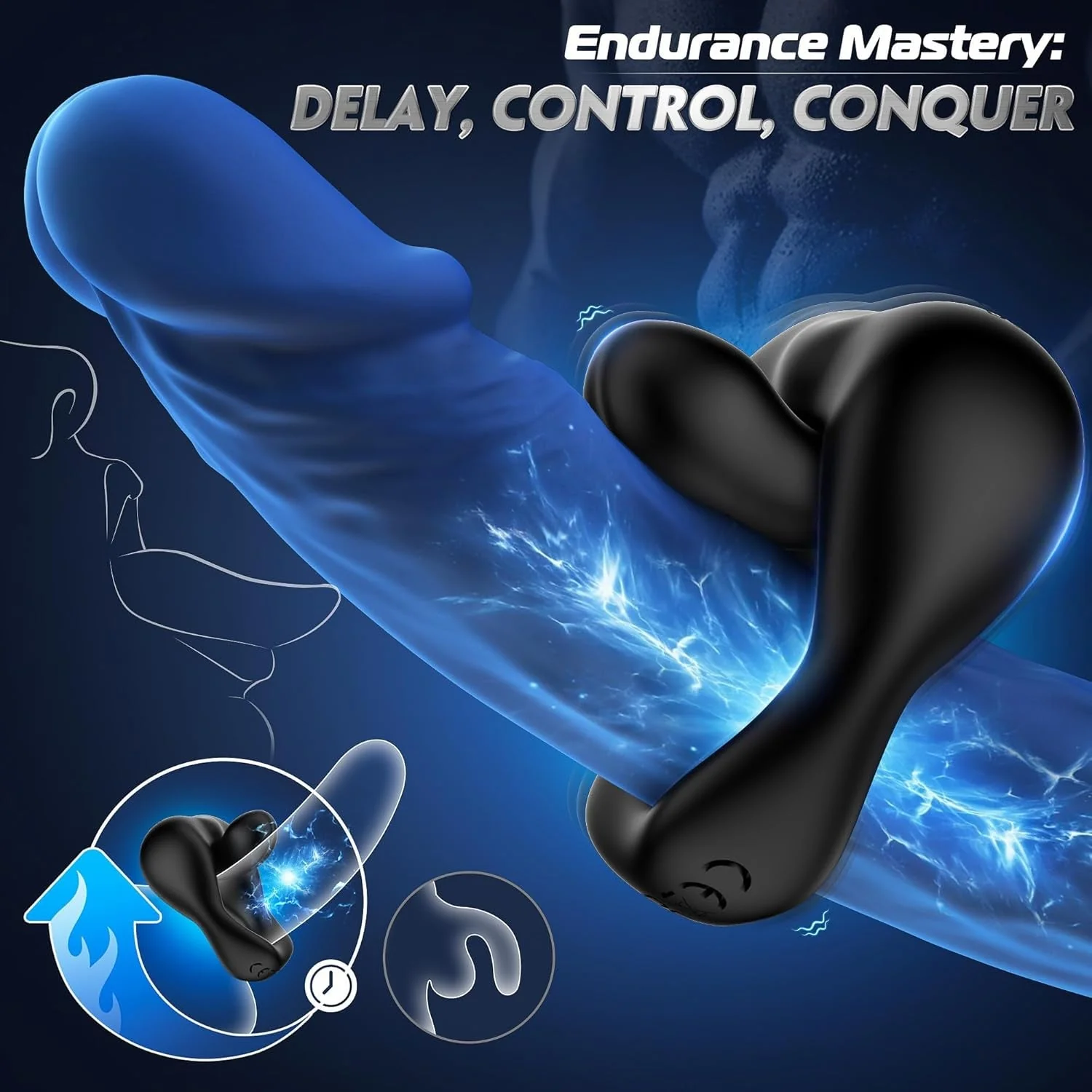 LipService Vibrating Couples Cock Ring 360° Adjustable 10 Modes - Image 5