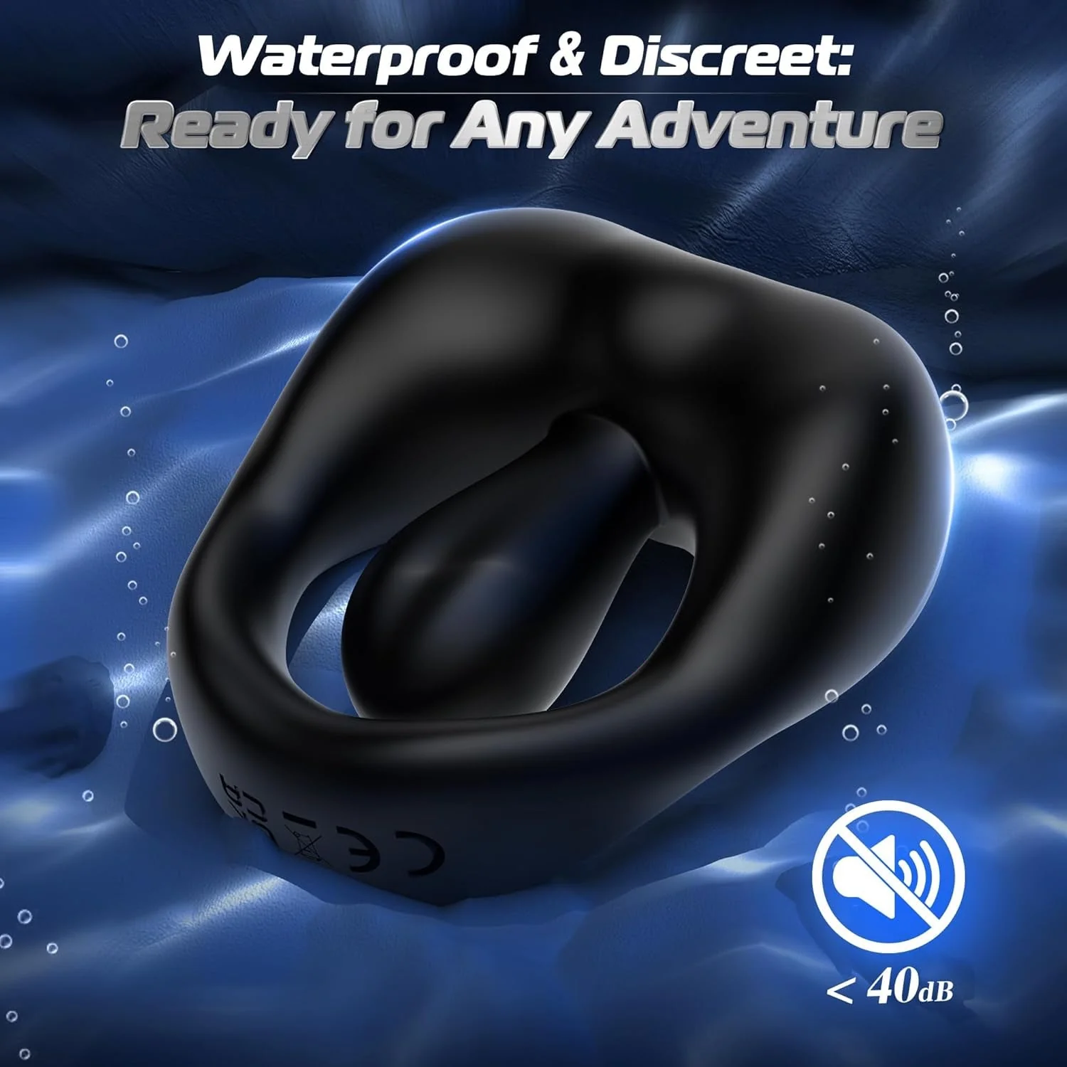 LipService Vibrating Couples Cock Ring 360° Adjustable 10 Modes - Image 7