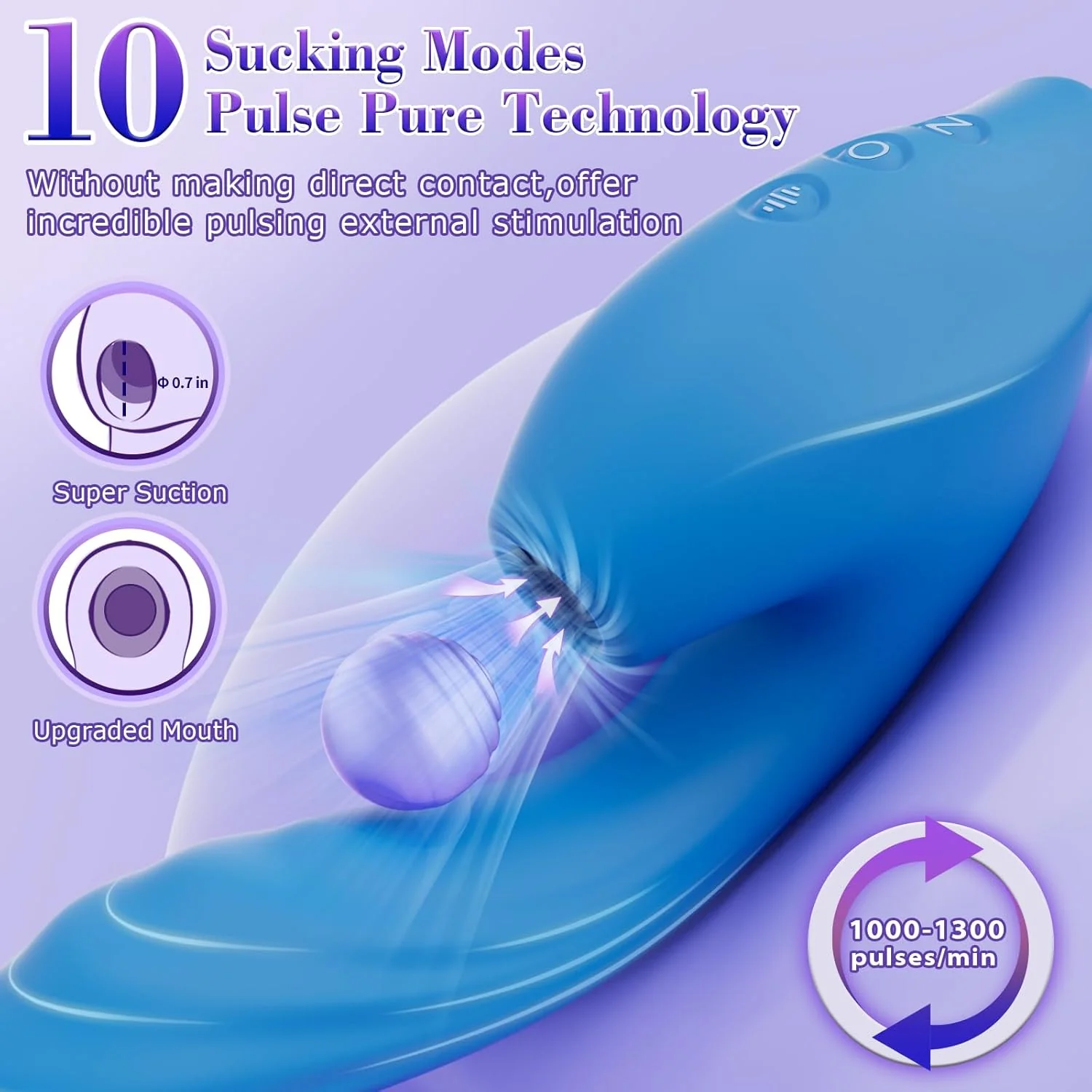 LiquidPulse 3-in-1 Triple-Pleasure Suction Vibrator - Image 2