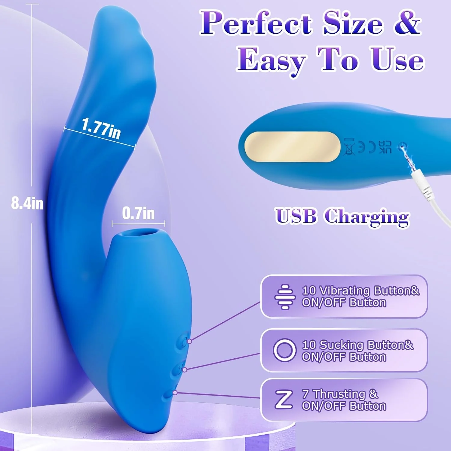 LiquidPulse 3-in-1 Triple-Pleasure Suction Vibrator - Image 8