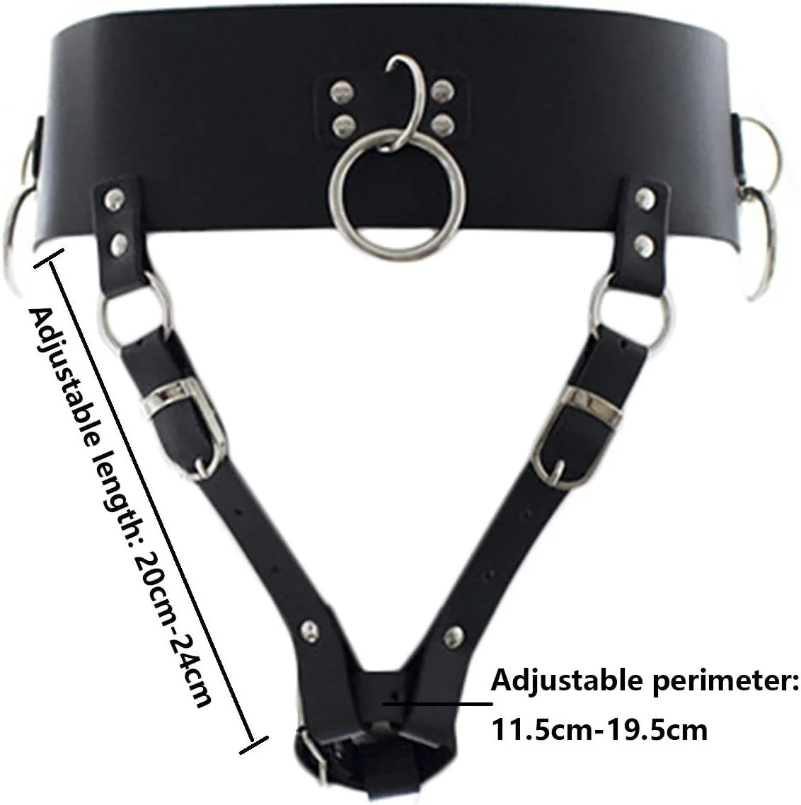 LockHold PU Leather Wand & Vibrator Harness Belt - Image 3