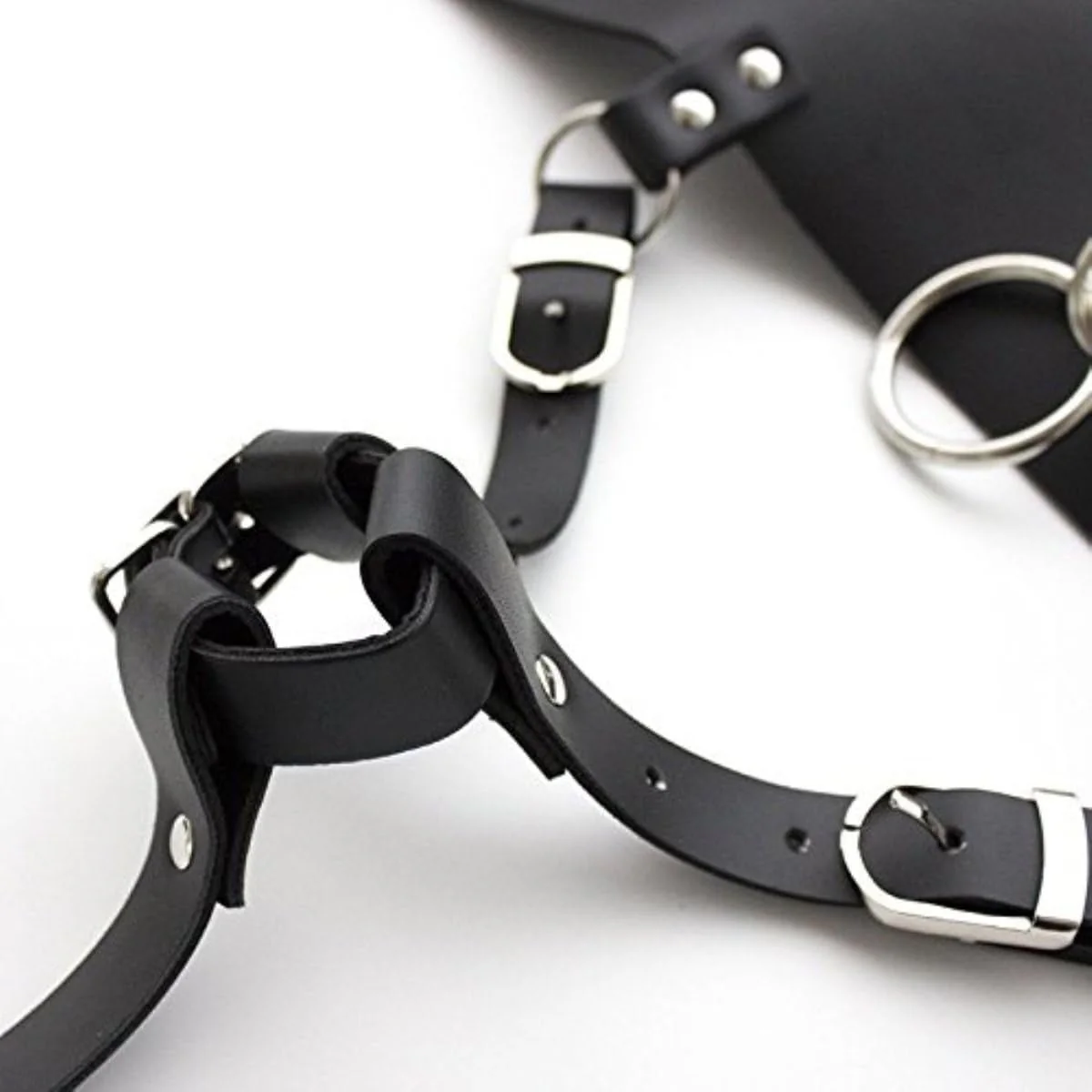 LockHold PU Leather Wand & Vibrator Harness Belt - Image 6