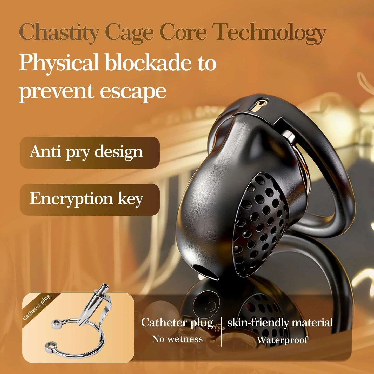 LockMaster Male Chastity Cage Kit & Urethral Sounds - Image 2