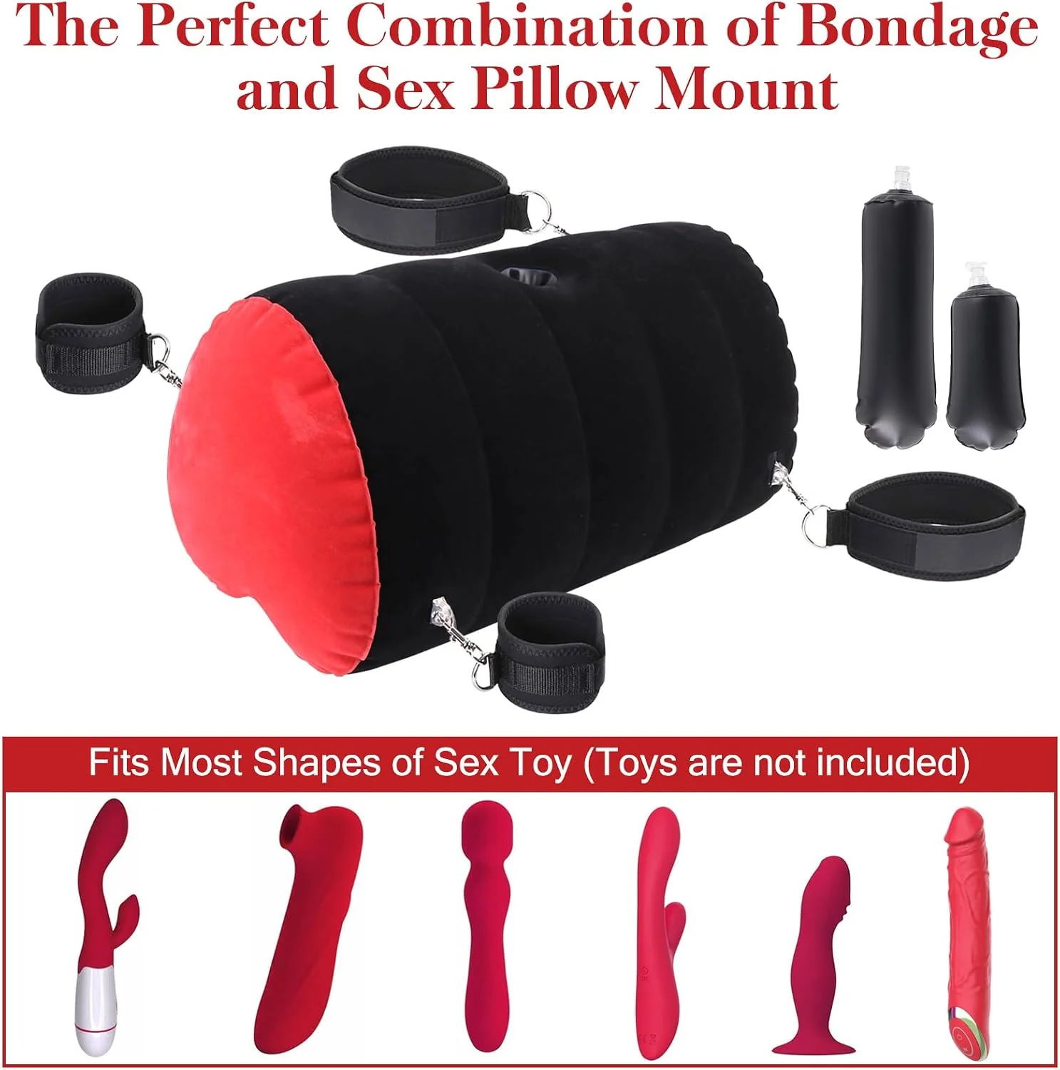 LoveLock Inflatable Heart-Shaped Dildo Mount Sex Pillow - Image 6