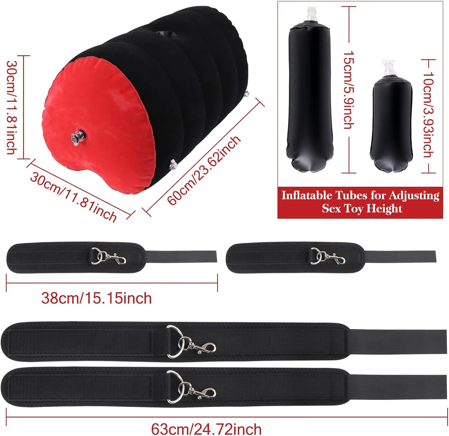 LoveLock Inflatable Heart-Shaped Dildo Mount Sex Pillow - Image 7