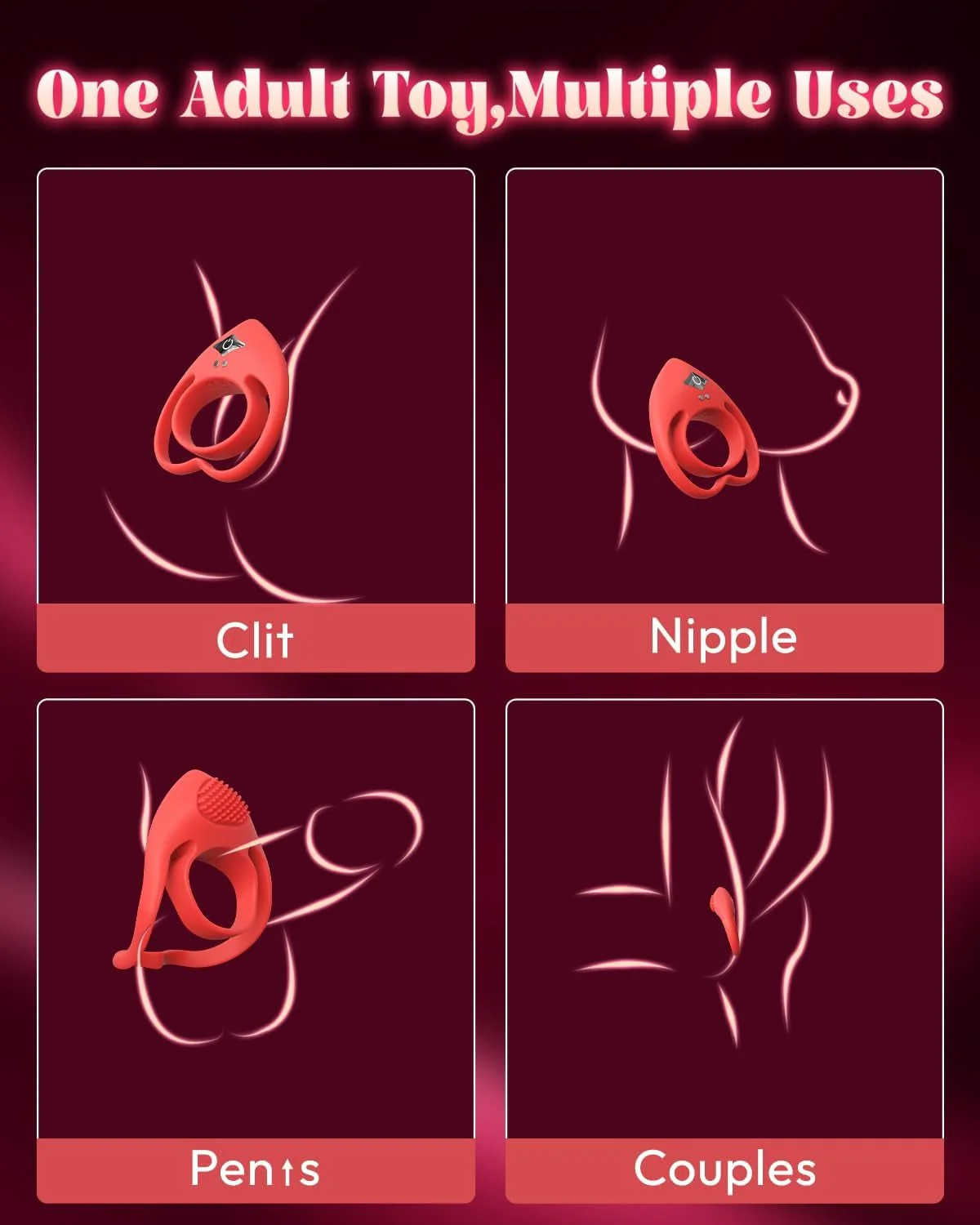 LoveLock Vibrating Cock Ring with Clitoral Stimulator - Image 2