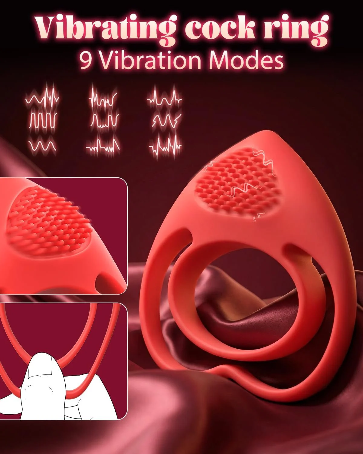 LoveLock Vibrating Cock Ring with Clitoral Stimulator - Image 5