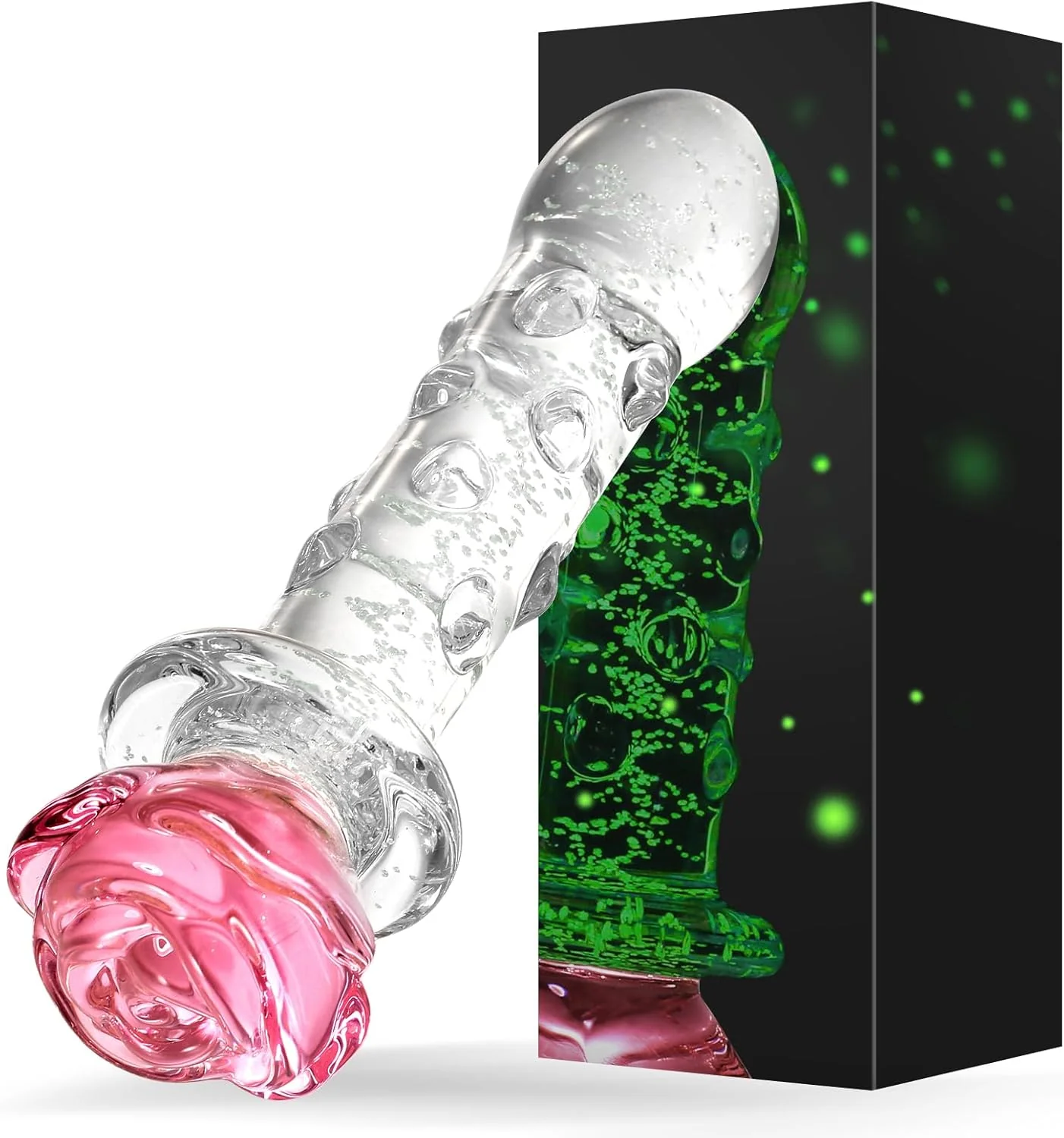 LumiRose Stimulating Beads Glass Plug - Image 2