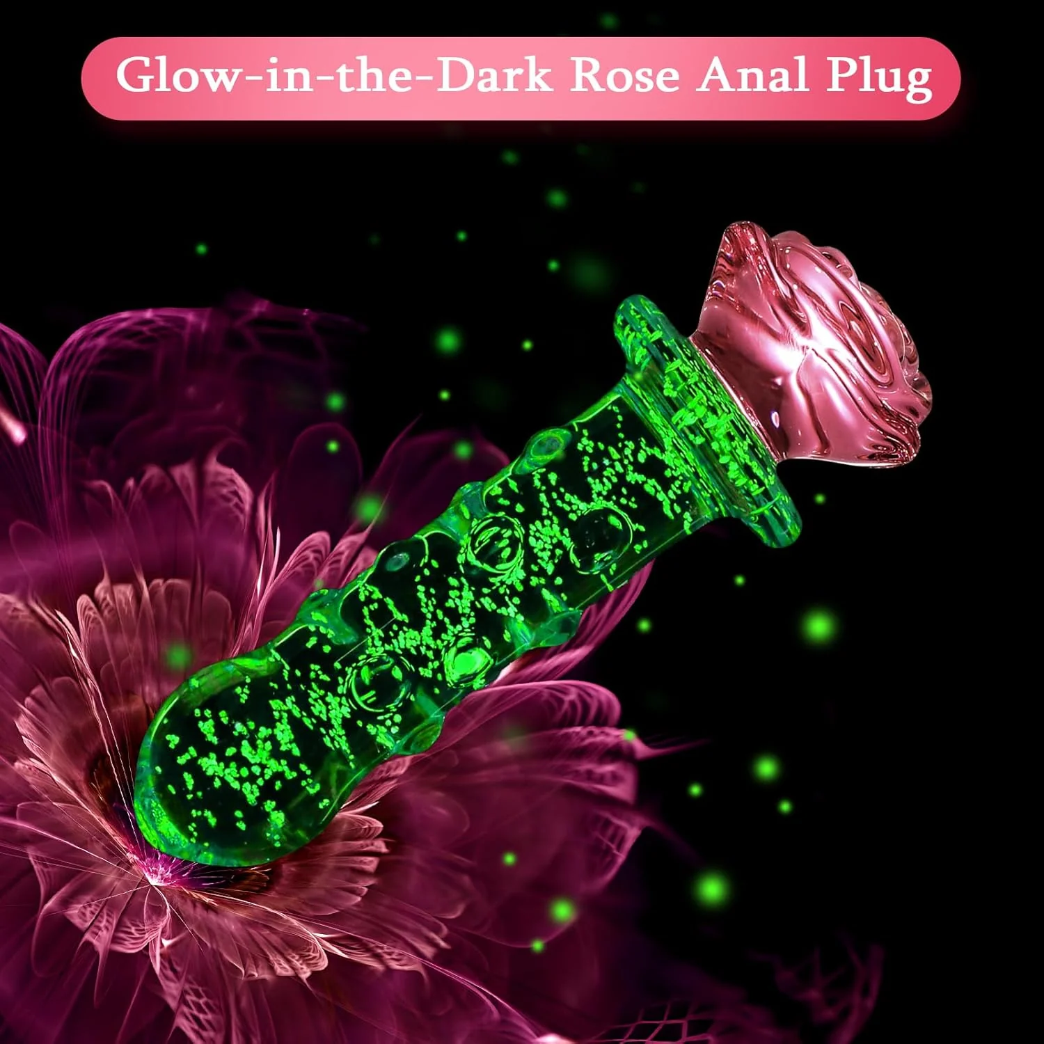 LumiRose Stimulating Beads Glass Plug - Image 3