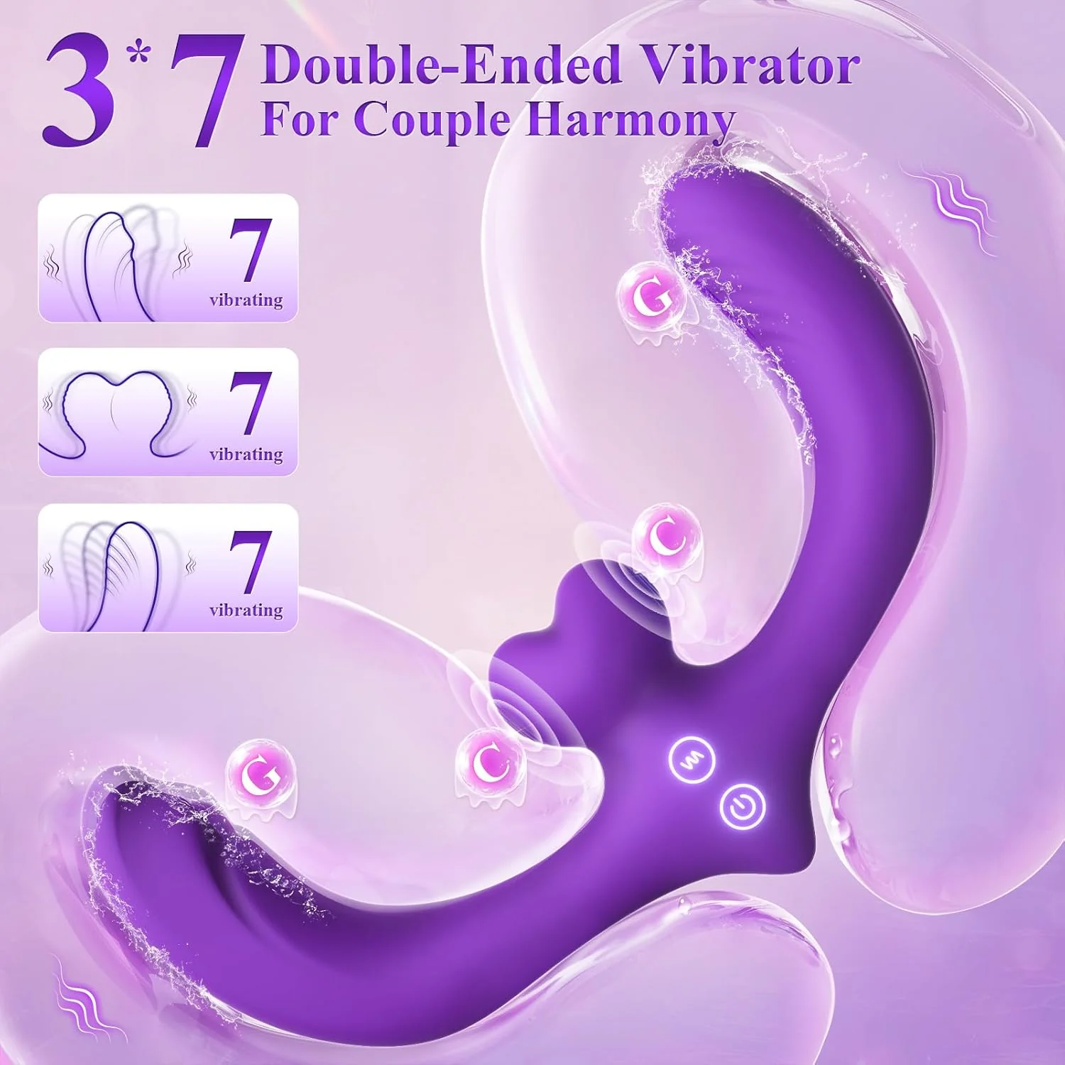 LustLink Dual-Ended Dildo Vibrator - Image 3