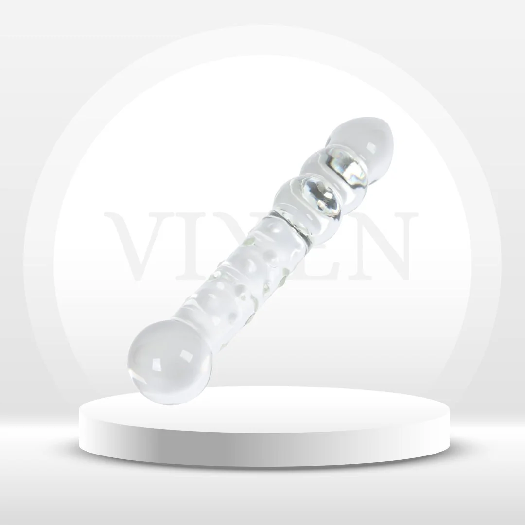 LustSphere XL Glass Dual Ended Anal Beads Wand