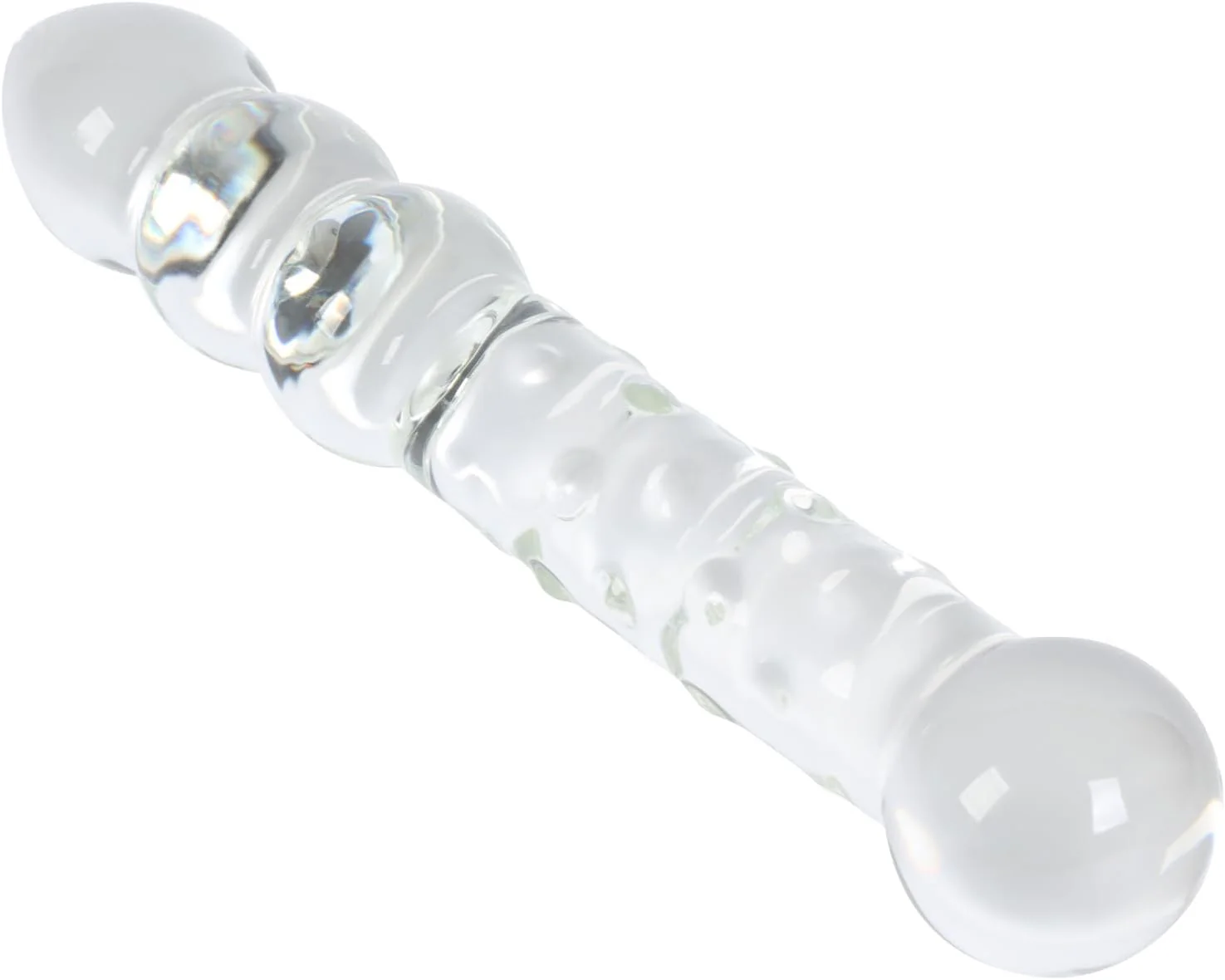 LustSphere XL Glass Dual Ended Anal Beads Wand - Image 4