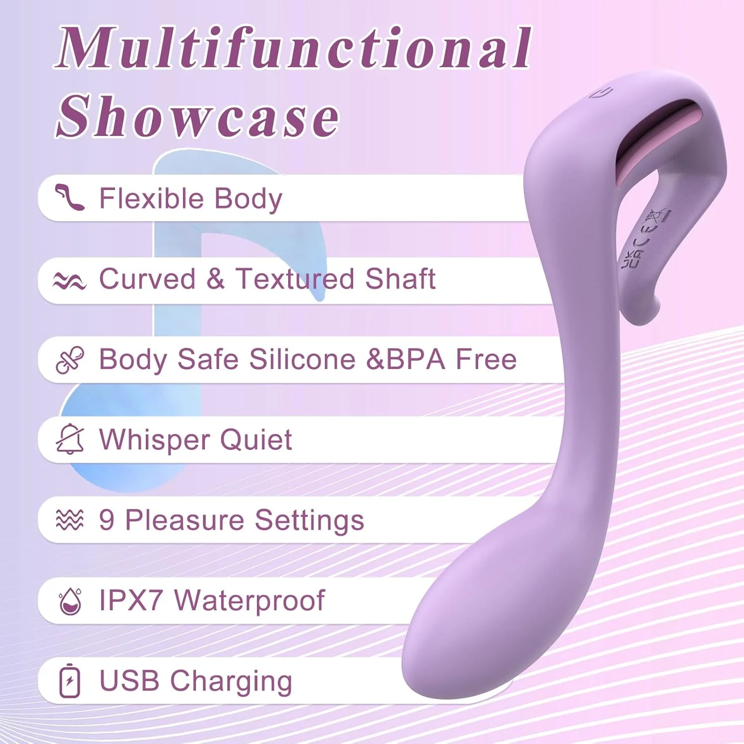 LyricPulse Curved G-Spot & Prostate Vibrator - Image 3