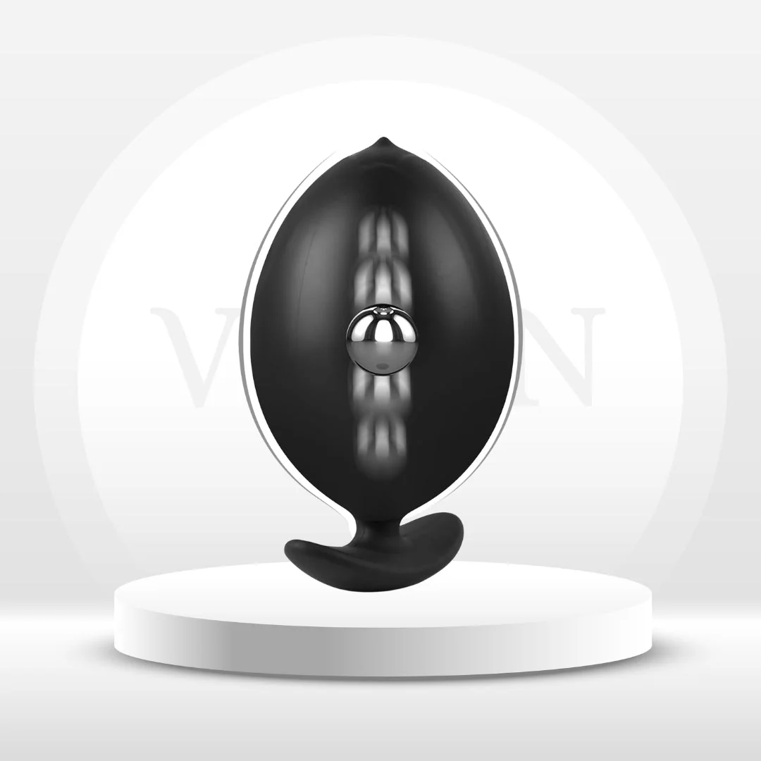 MagnaRise Magnetic Inflatable Butt Plug with Rolling Core