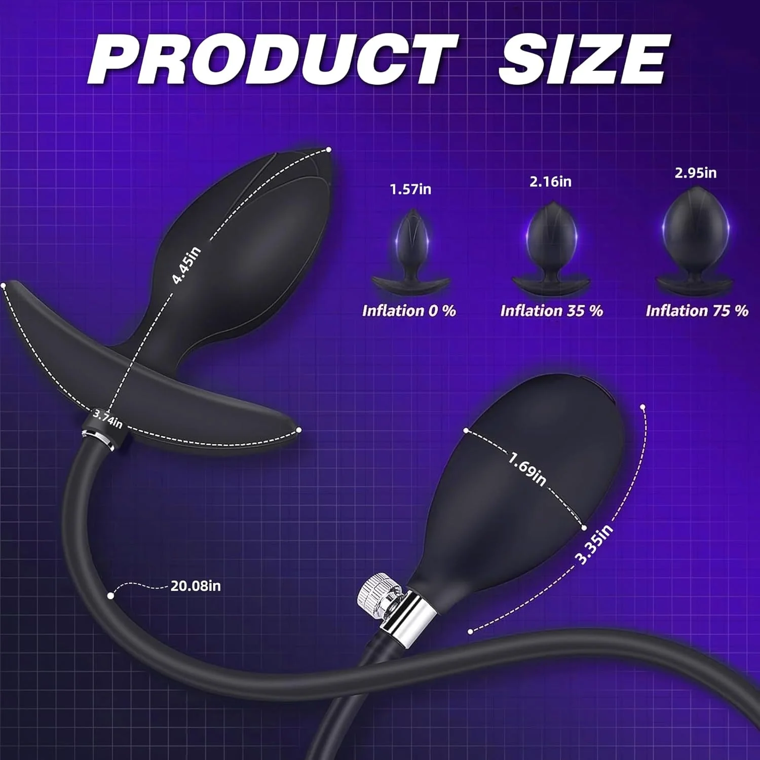 MagnaRise Magnetic Inflatable Butt Plug with Rolling Core - Image 8