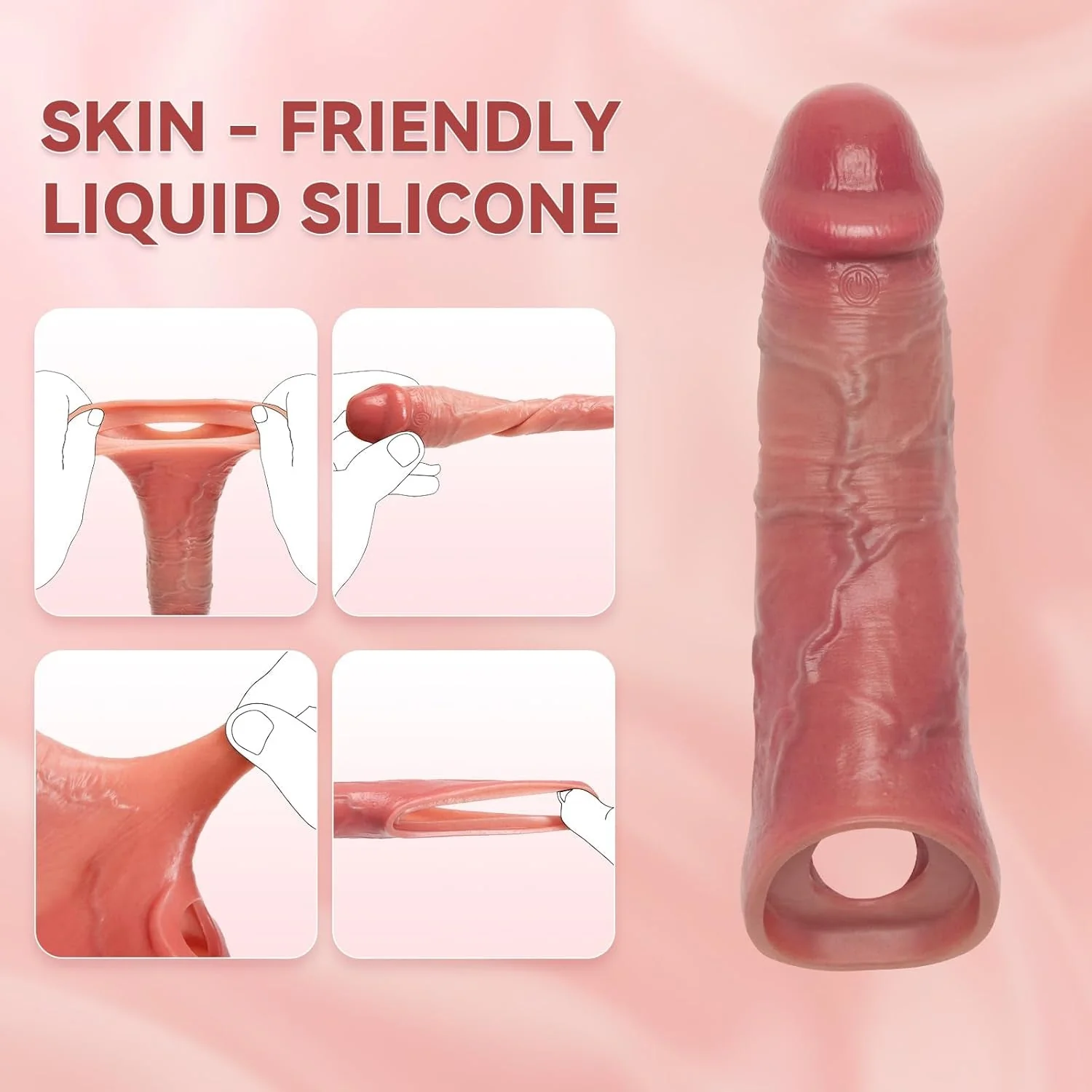MaxGlide Vibrating Penis Extender & Cock Sleeve - Image 5