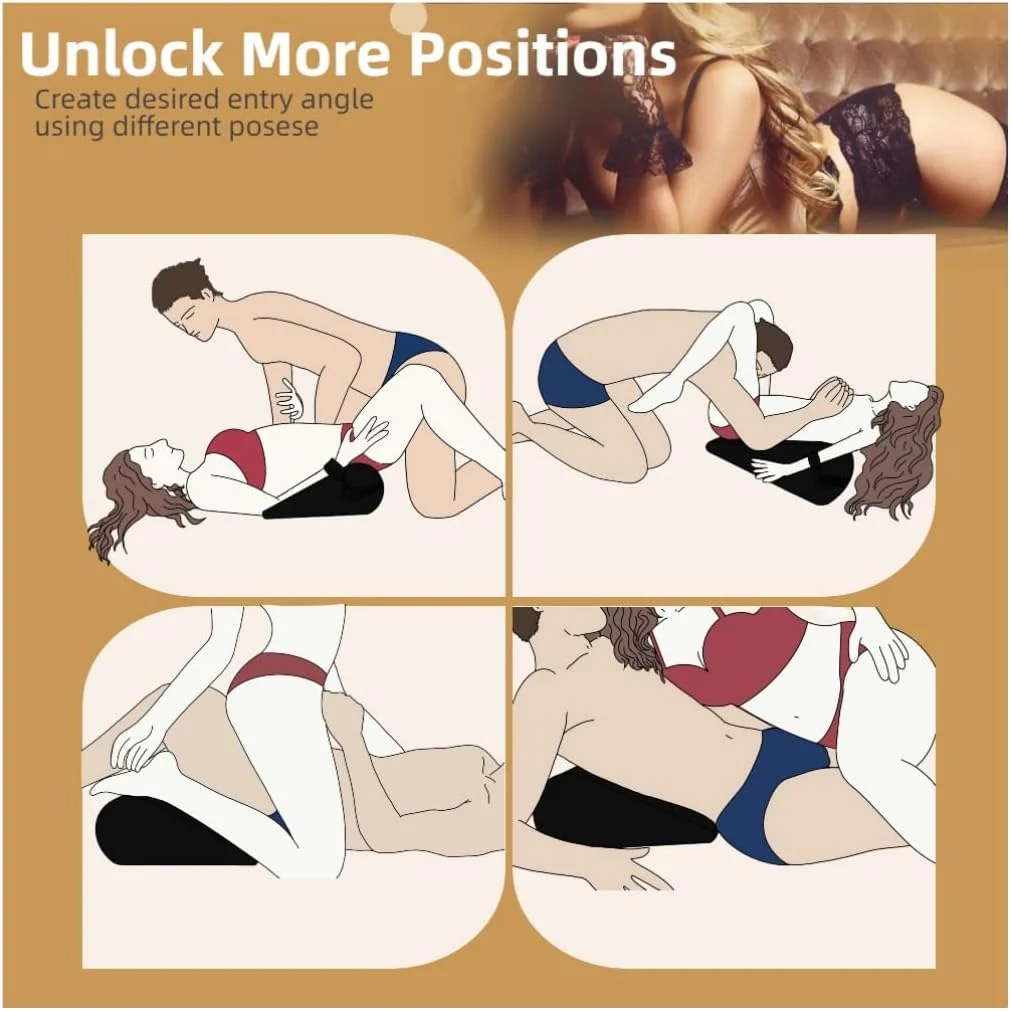 MidnightCurve Sex Position Pillow with Restraint Cuffs - Image 3