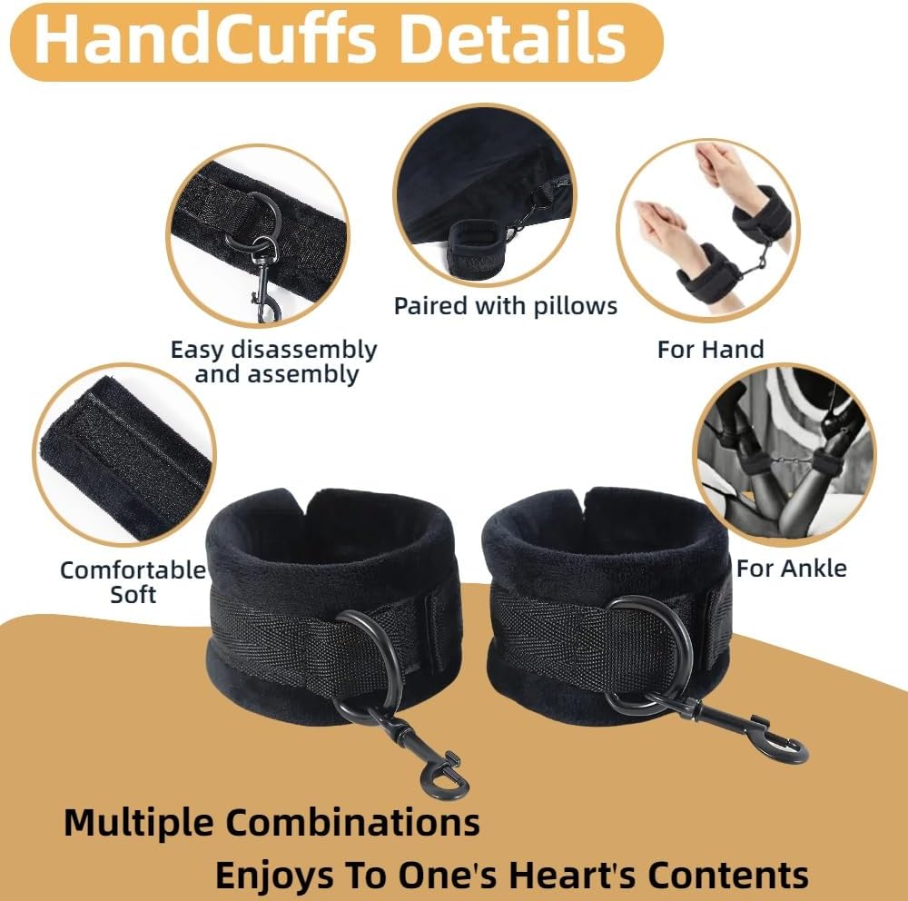 MidnightCurve Sex Position Pillow with Restraint Cuffs - Image 6