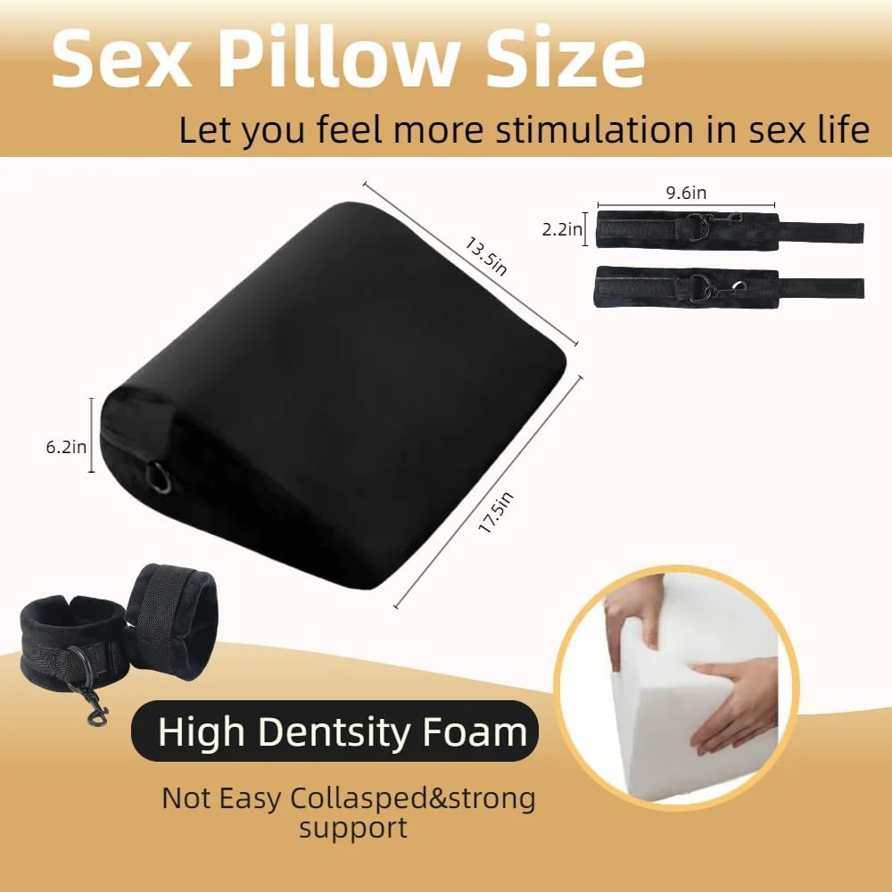 MidnightCurve Sex Position Pillow with Restraint Cuffs - Image 8