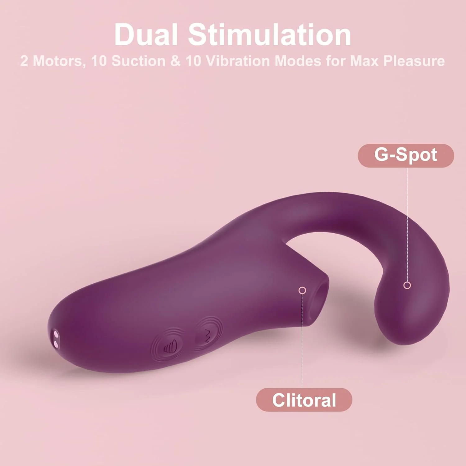 MidnightVibe Dual Pleasure Suction Vibrator - Image 4