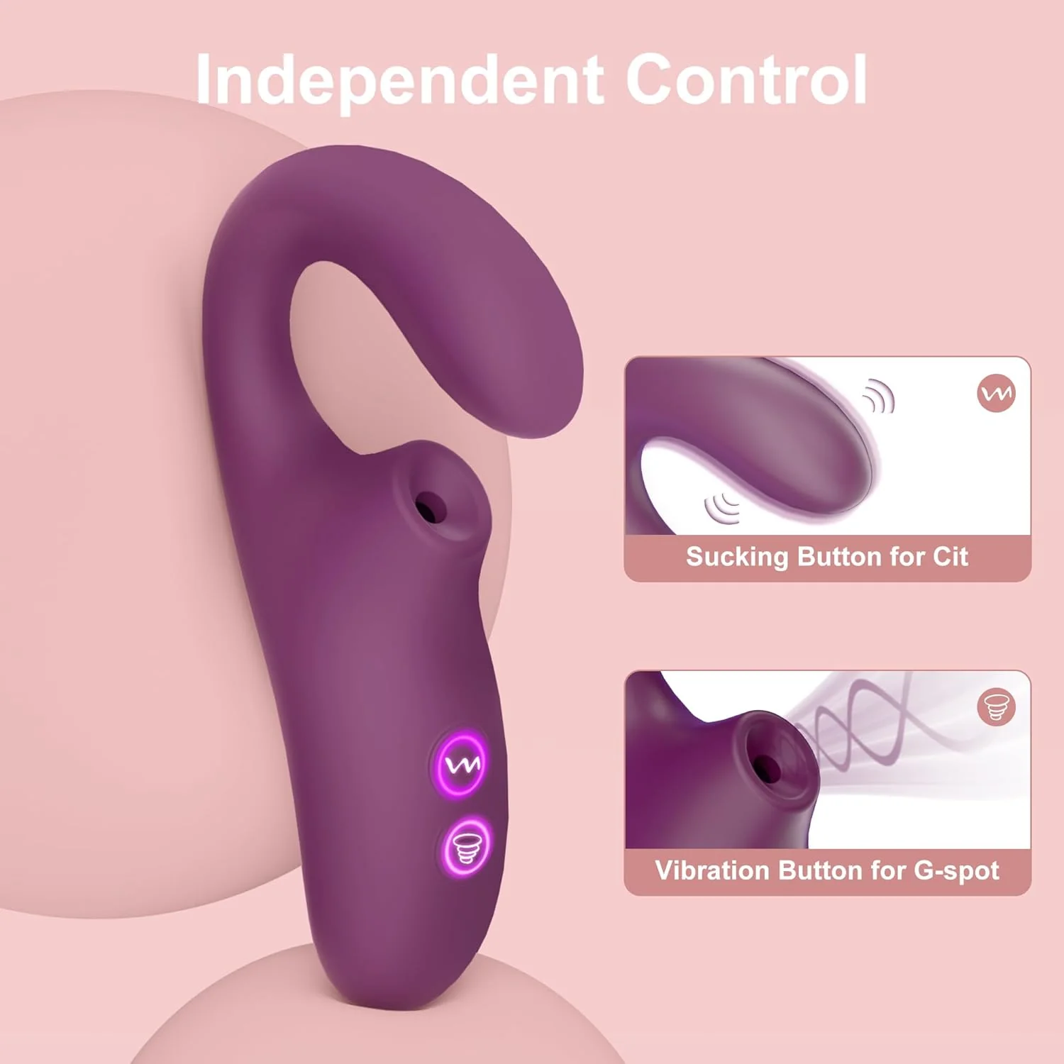 MidnightVibe Dual Pleasure Suction Vibrator - Image 6