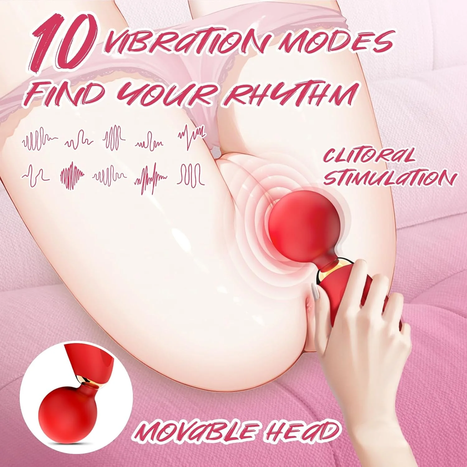 MiniGlow Compact Clitoral Vibrator Wand - Image 3