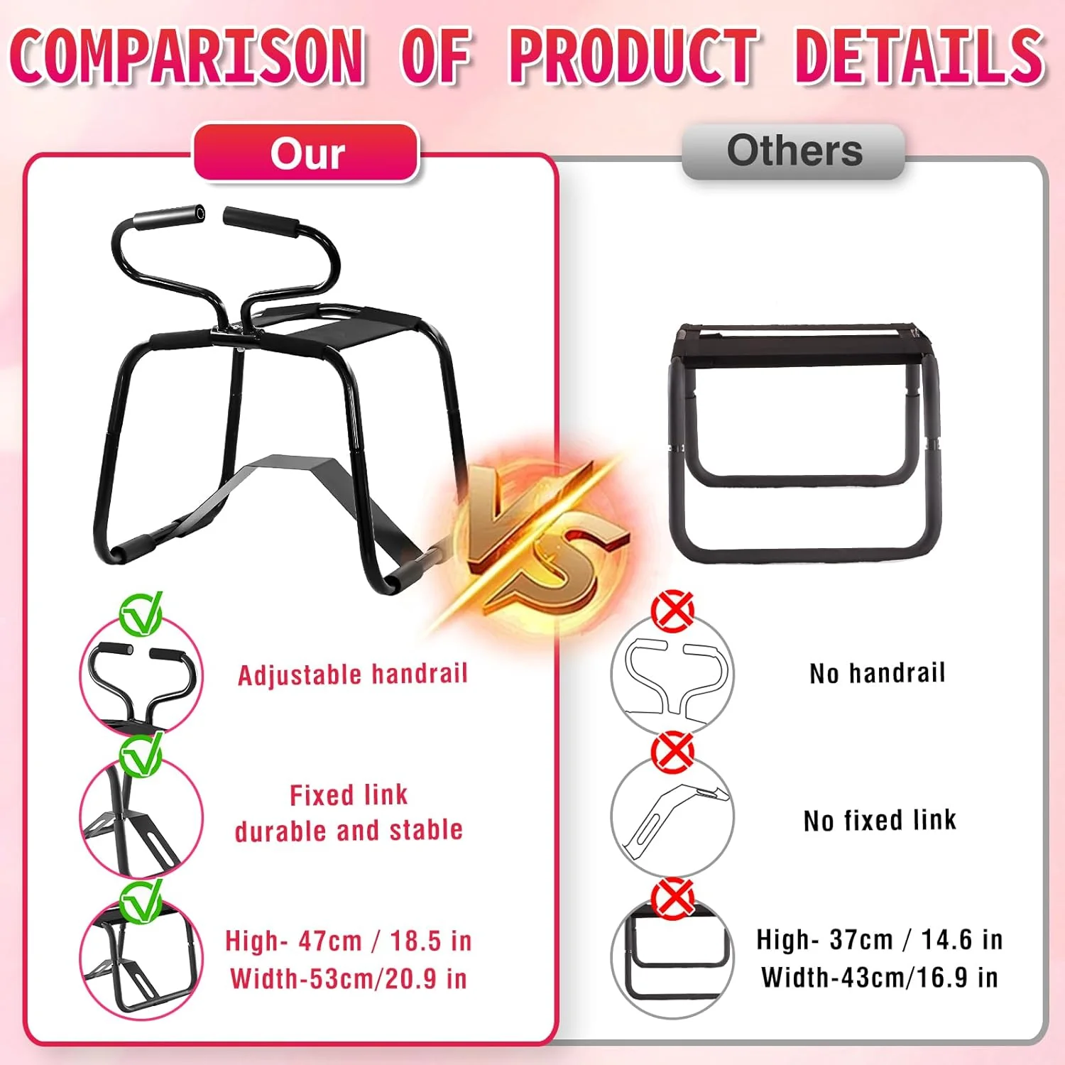 MountDeep Multifunctional Sex Chair with Handrails - Image 6