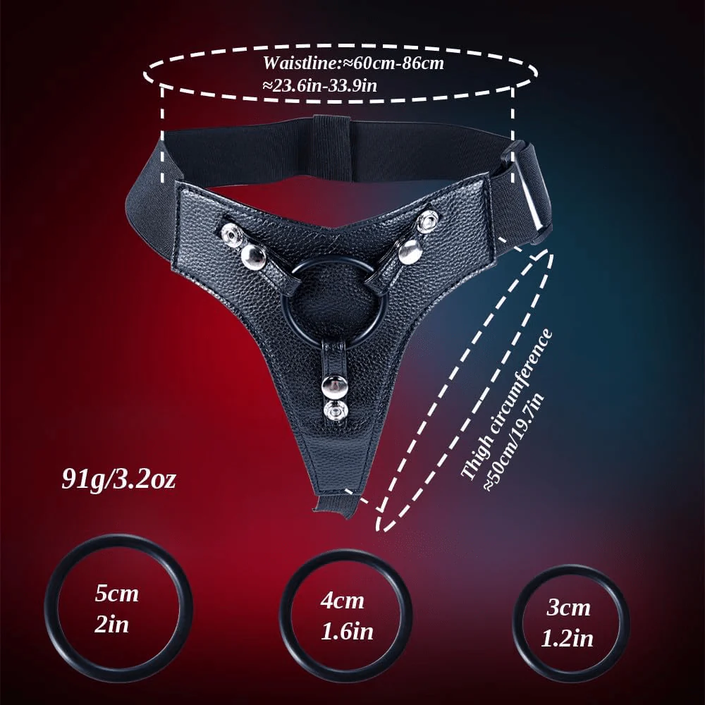 MysticTrio Fantasy Strap-On Kit | 3 Dildos & Harness - Image 5