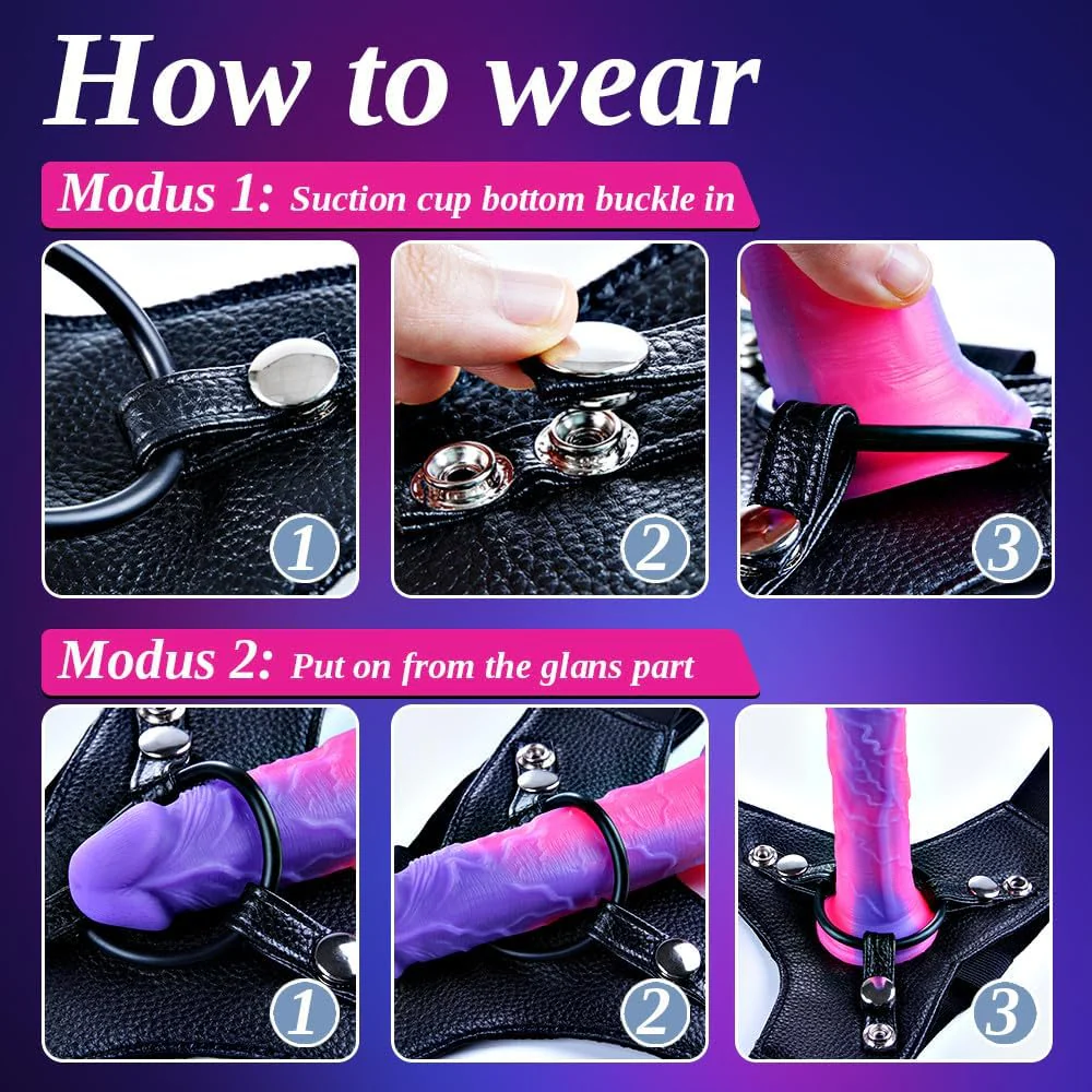 MysticTrio Fantasy Strap-On Kit | 3 Dildos & Harness - Image 6