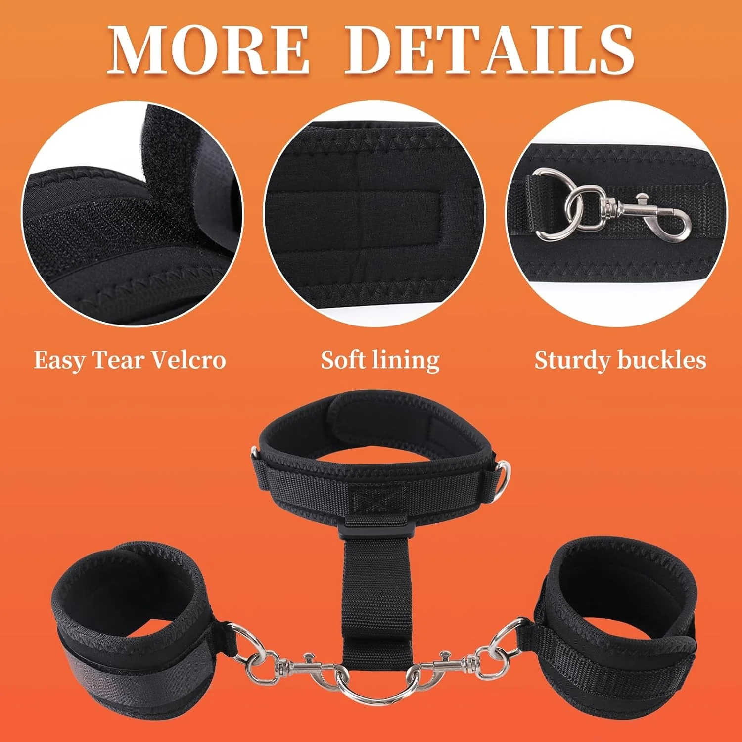 NapeBind Neck-to-Wrist Bondage Restraints – Adjustable BDSM Set - Image 3