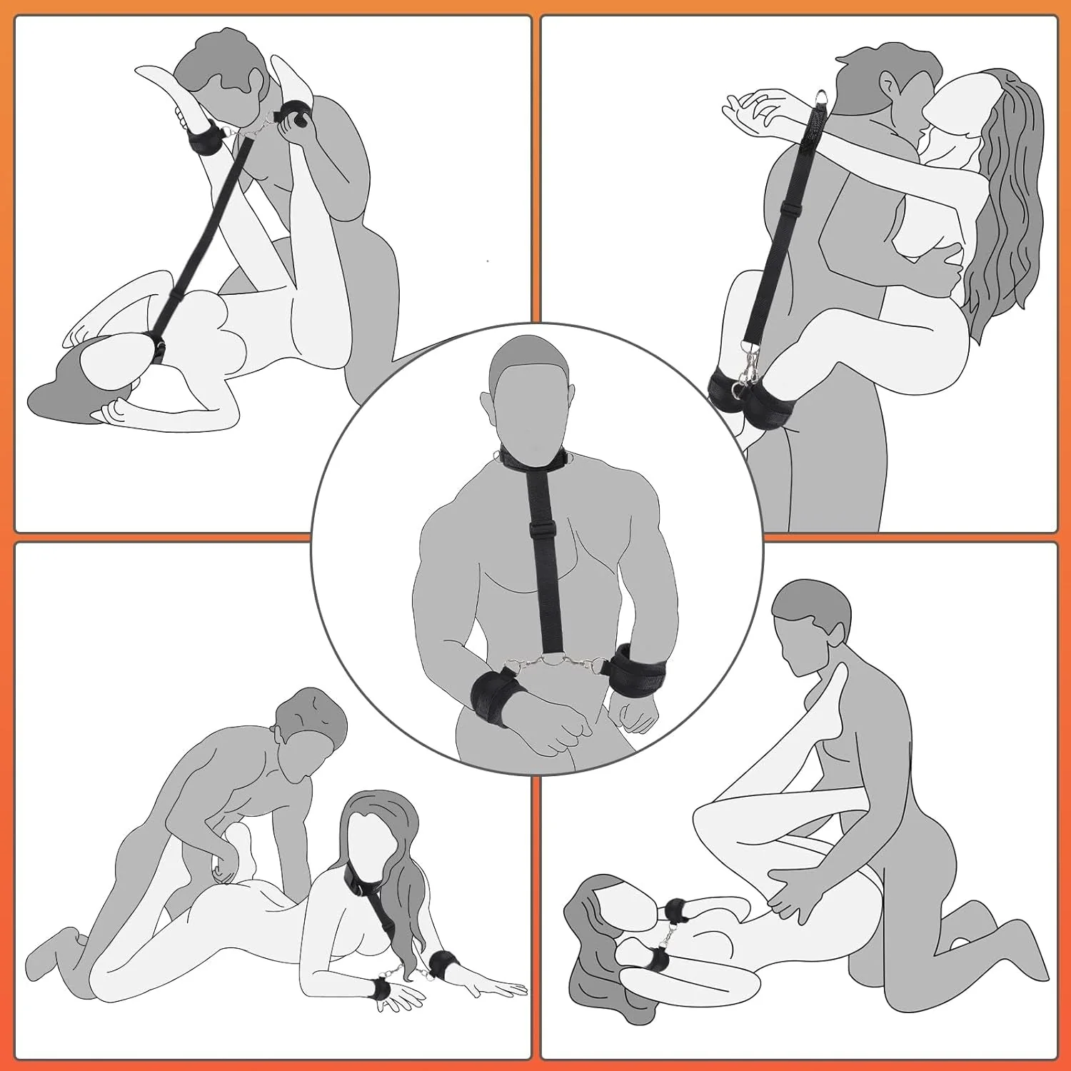 NapeBind Neck-to-Wrist Bondage Restraints – Adjustable BDSM Set - Image 7