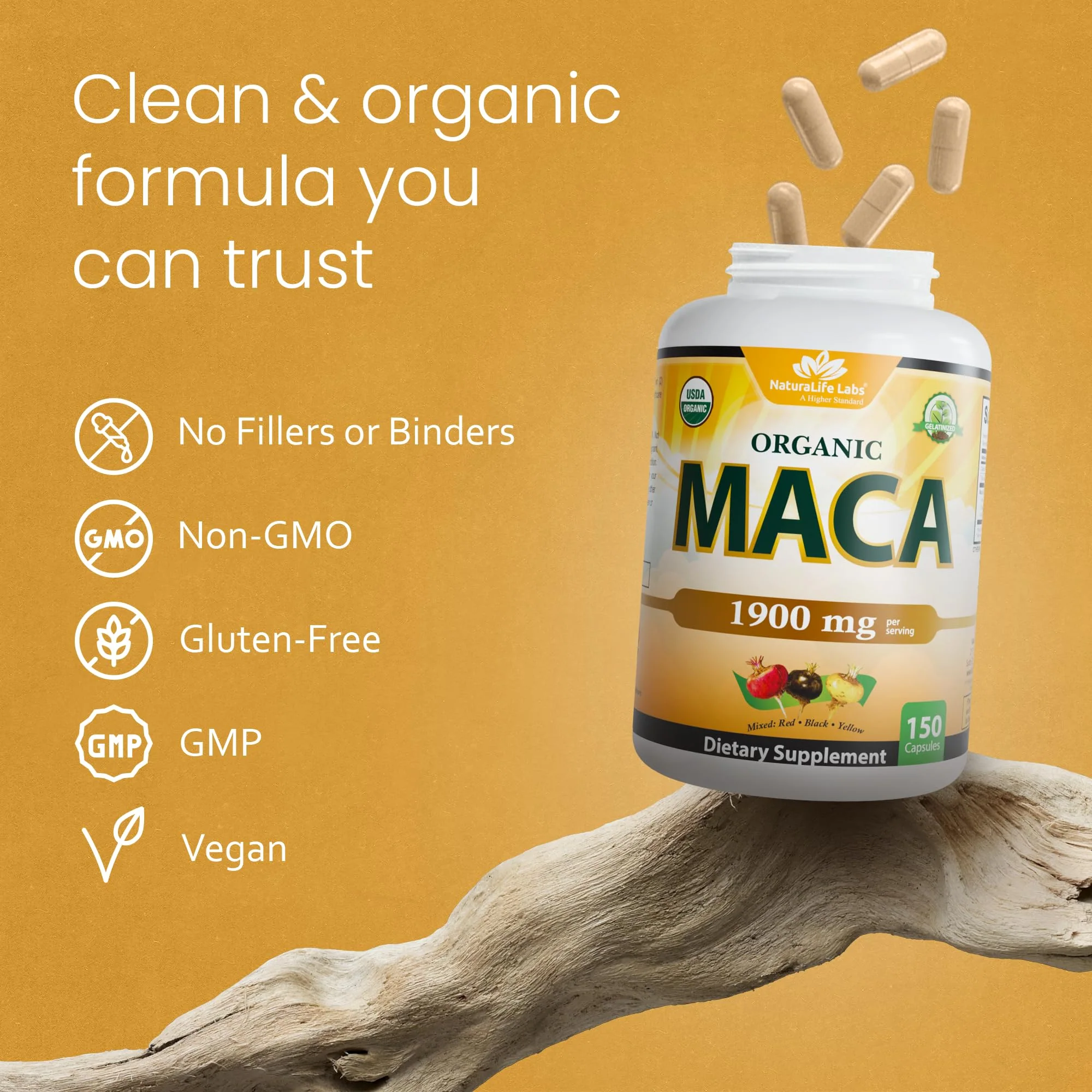 Organic Maca 1900mg — Female Libido | NaturaLife Labs - Image 6