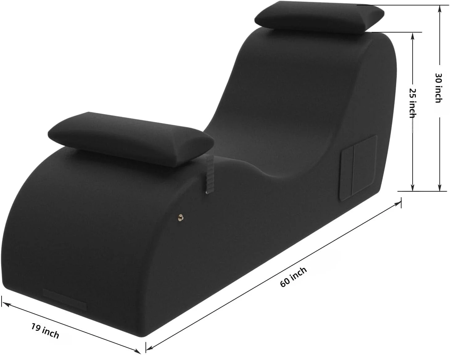 NoirArc Premium Black Sex Chaise Lounge Chair - Image 3