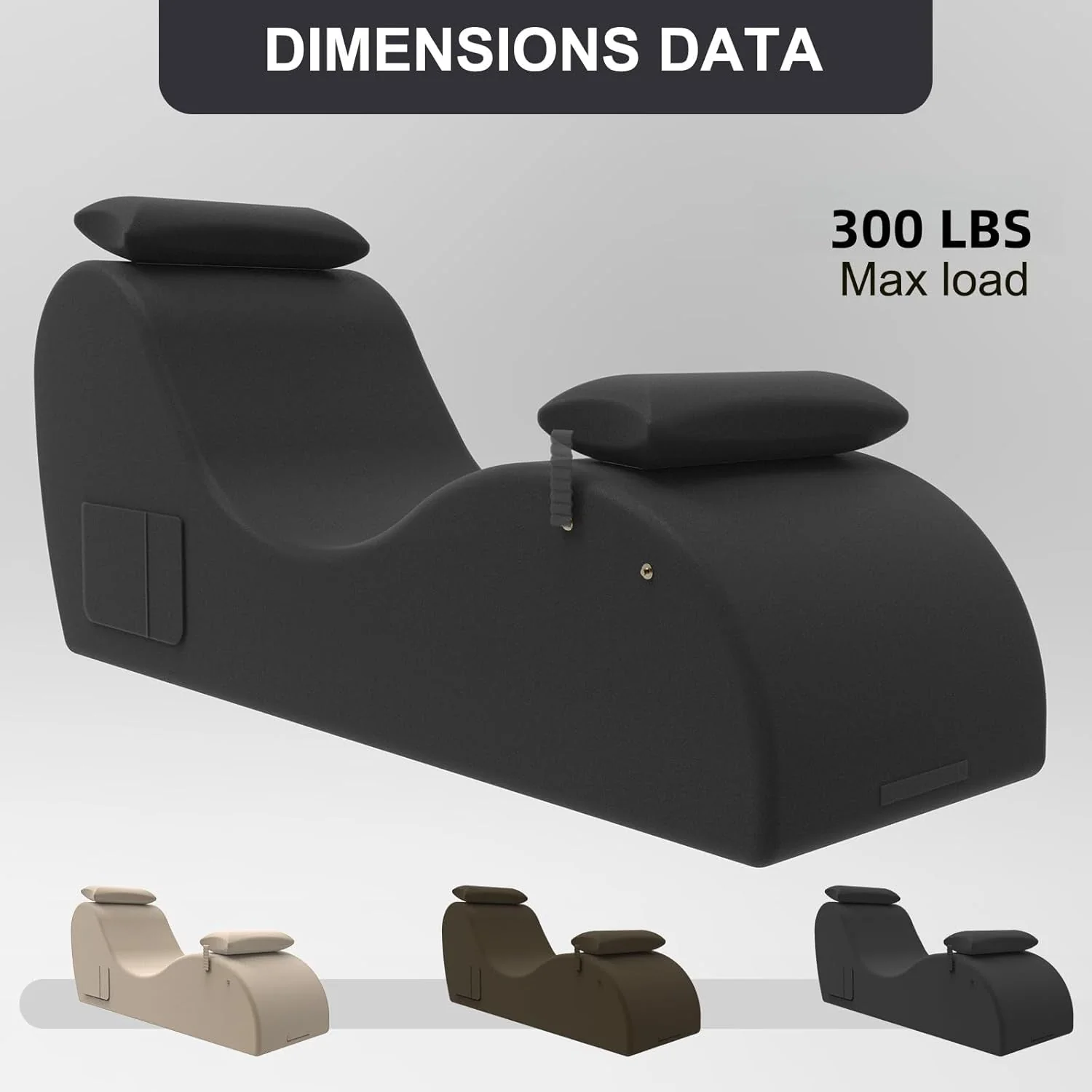 NoirArc Premium Black Sex Chaise Lounge Chair - Image 7