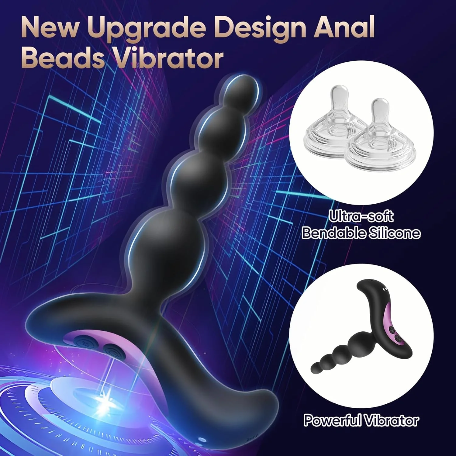 NoirBeads Vibrating Anal Beads Prostate Massager - Image 3