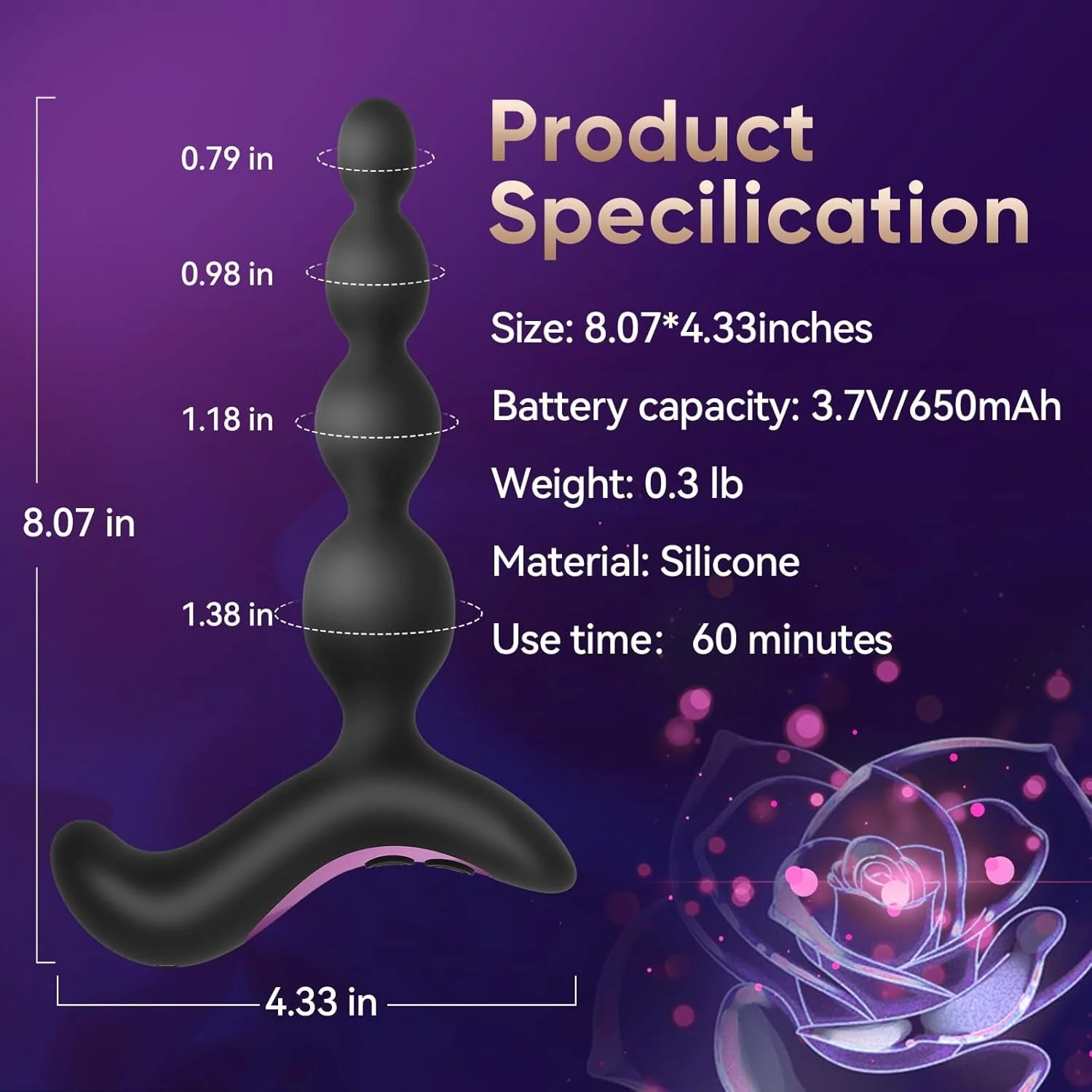 NoirBeads Vibrating Anal Beads Prostate Massager - Image 7