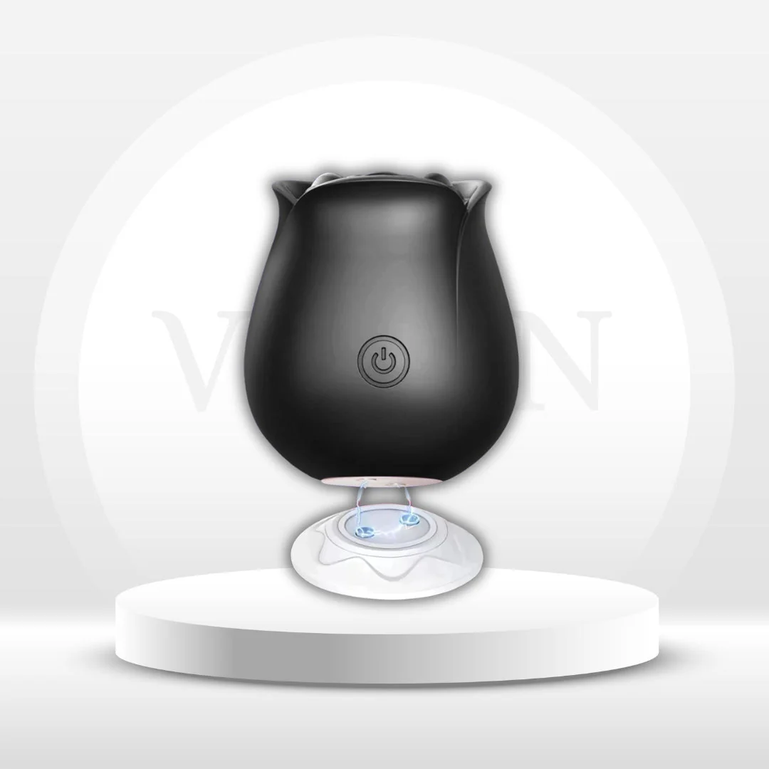 NoirBloom Black App Controlled Rose Suction Vibrator