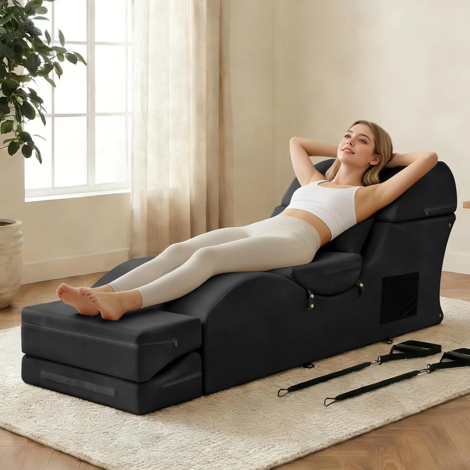 NoirFold Black Fold-Out Sex Chaise Lounge - Image 8