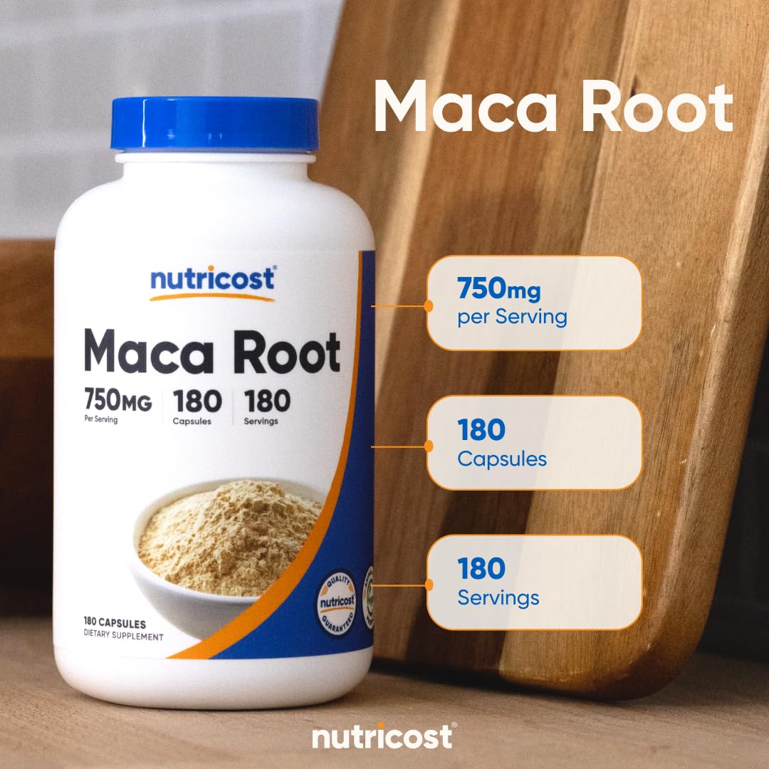 Maca Root 750mg — Female Libido Support | Nutricost - Image 6