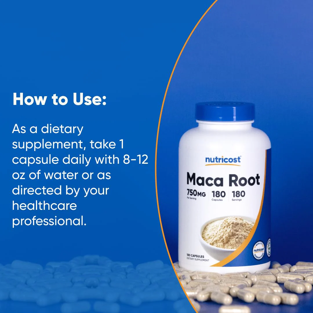 Maca Root 750mg — Female Libido Support | Nutricost - Image 7