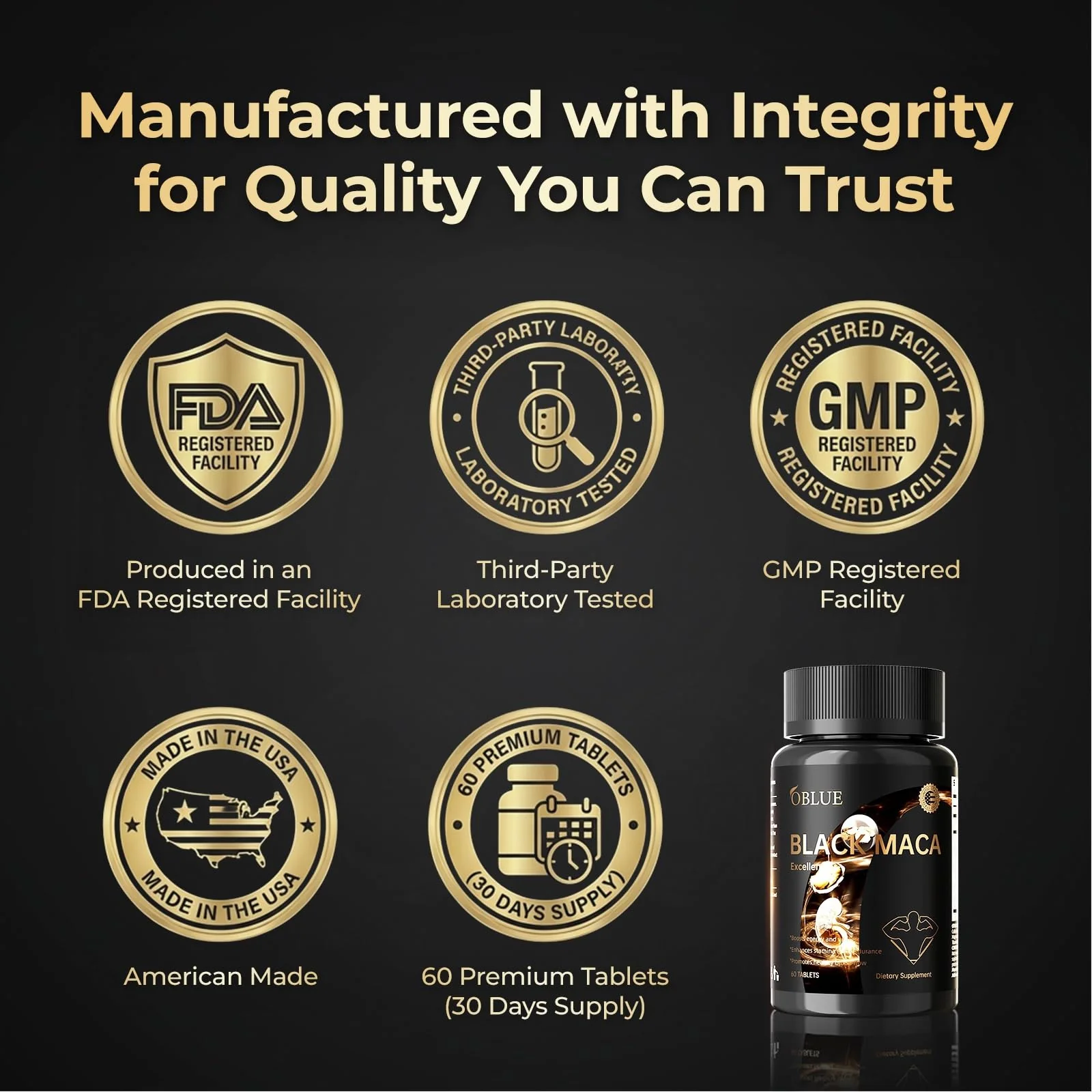 Black Maca 800mg for Men — Libido & Vitality | OBLUE - Image 8