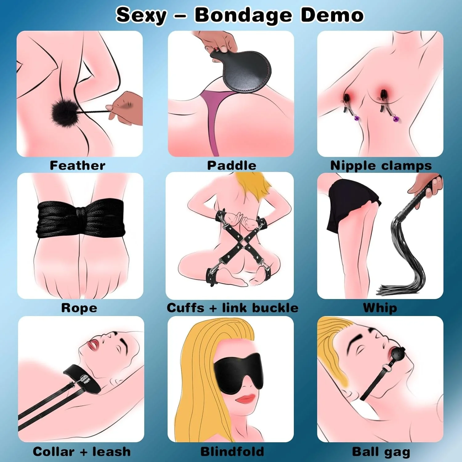 ObsidianDesire 36-Piece Bondage Set - Image 3
