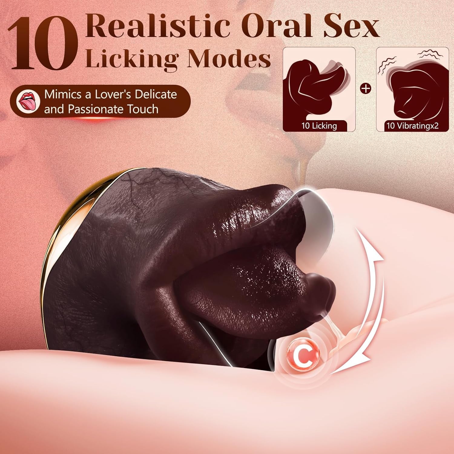 OnyxLick AI Sync Licking Thrusting G-Spot Dildo - Image 2